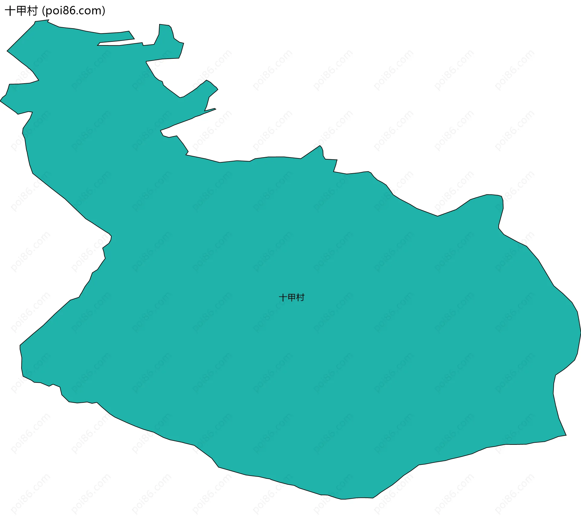 十甲村边界地图