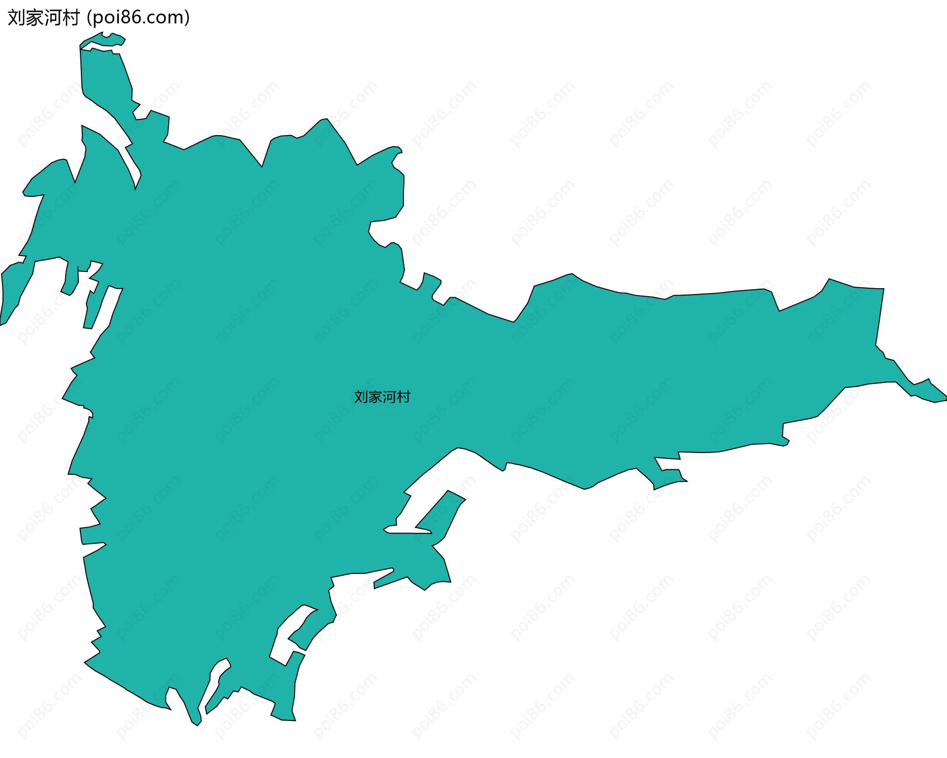刘家河村边界地图