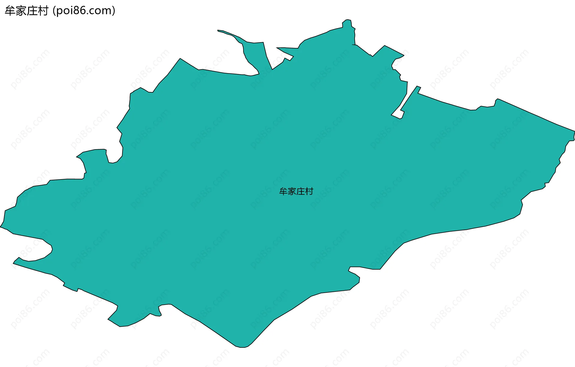 牟家庄村边界地图