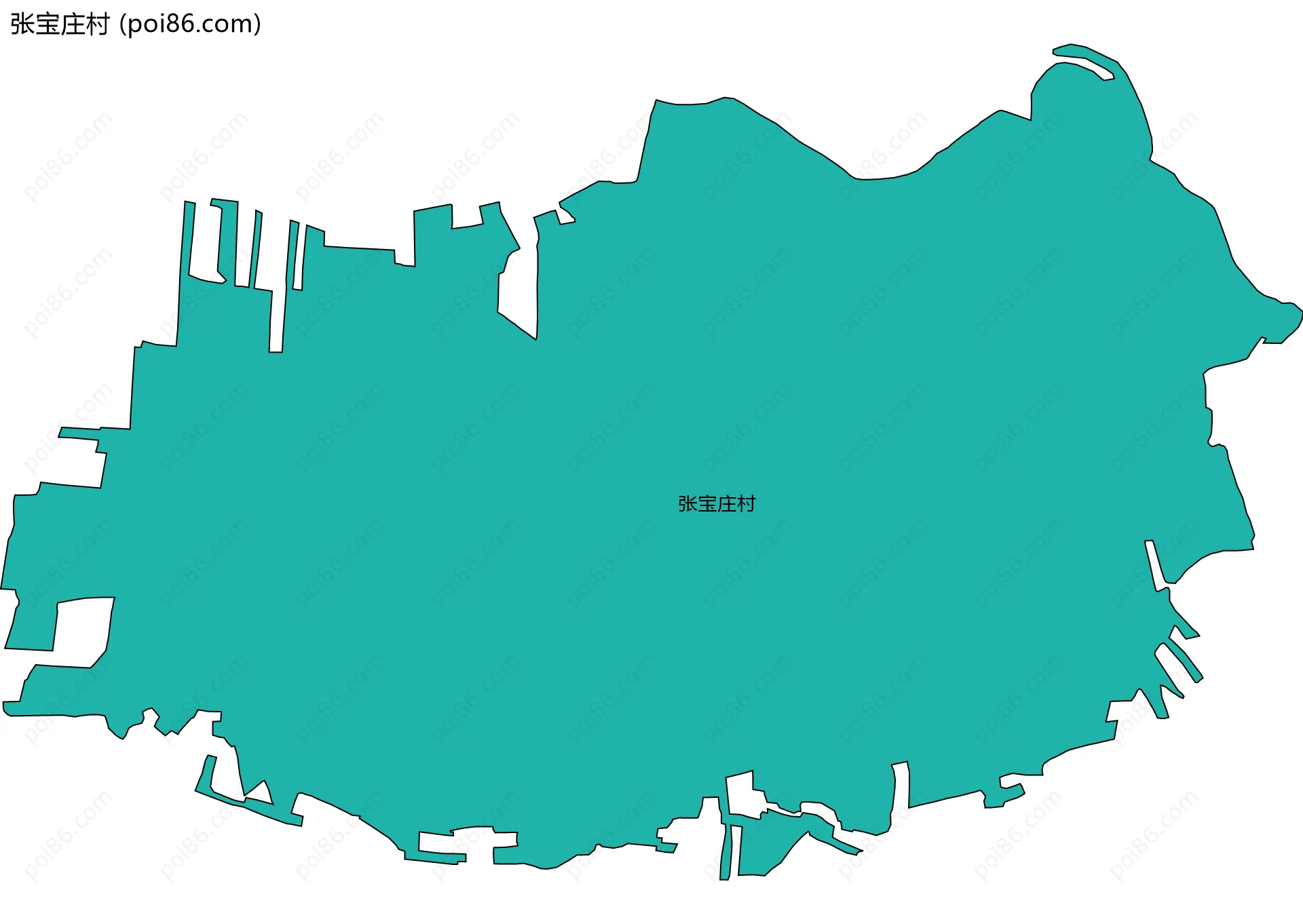 张宝庄村边界地图