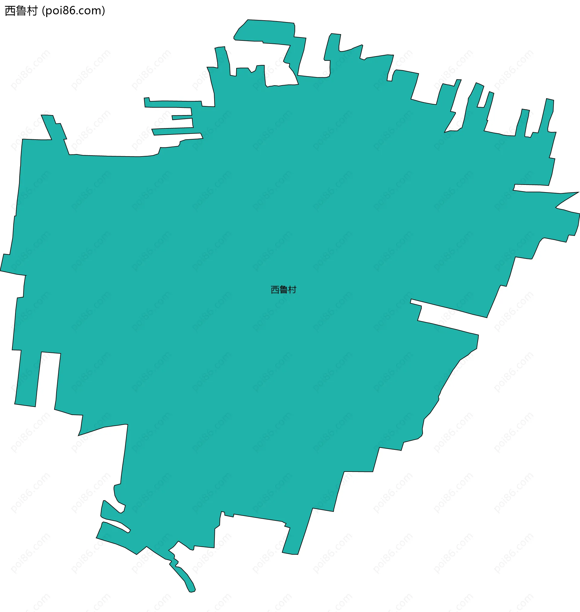 西鲁村边界地图