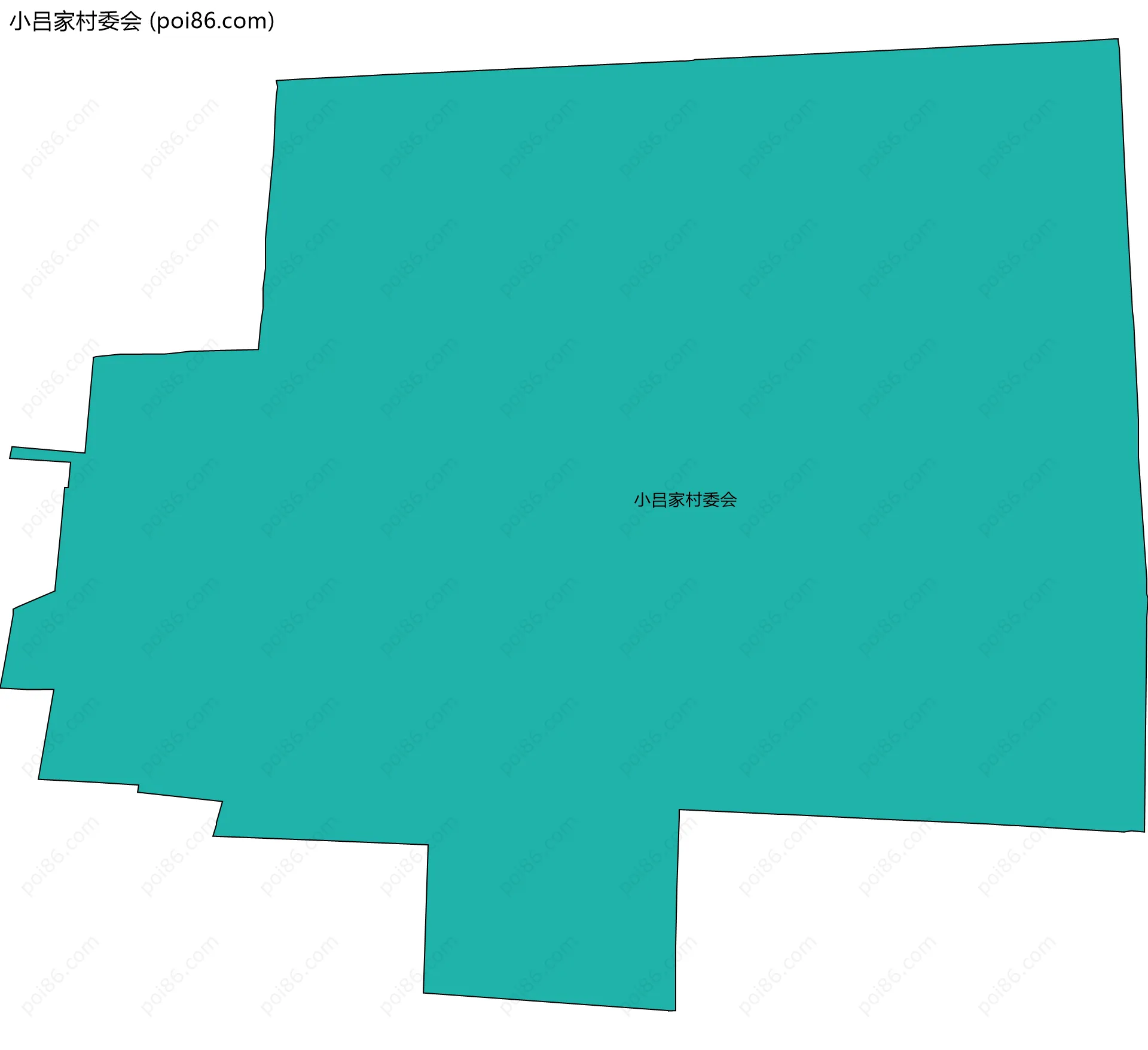 小吕家村委会边界地图