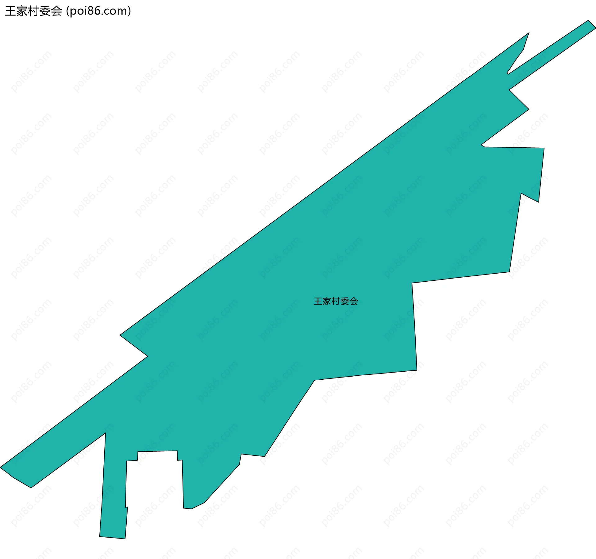 王家村委会边界地图