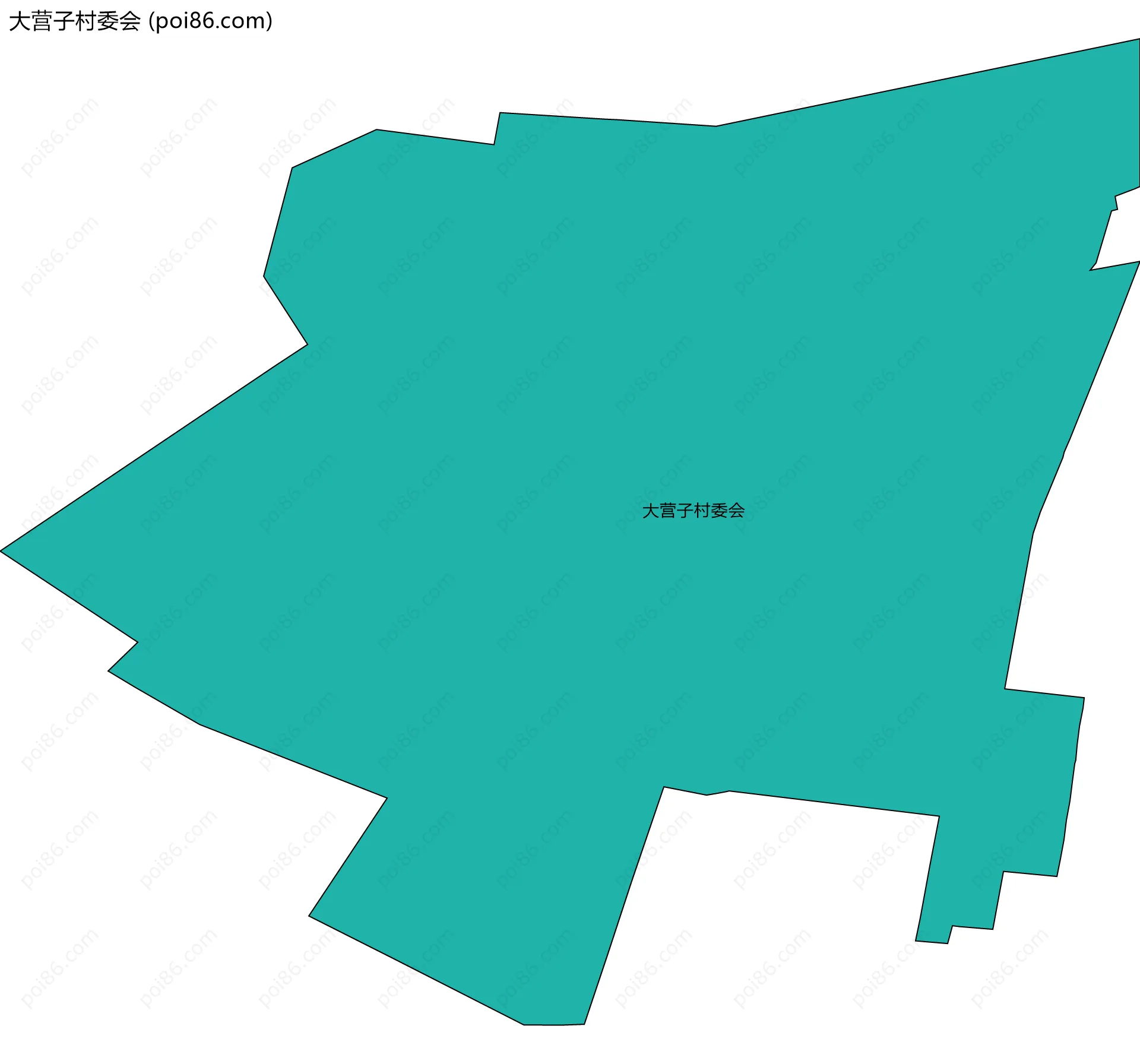 大营子村委会边界地图