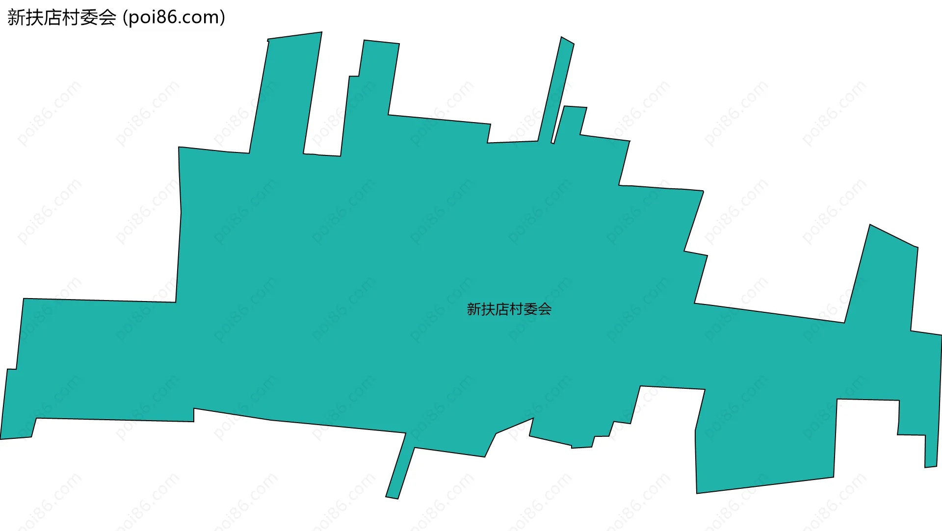 新扶店村委会边界地图