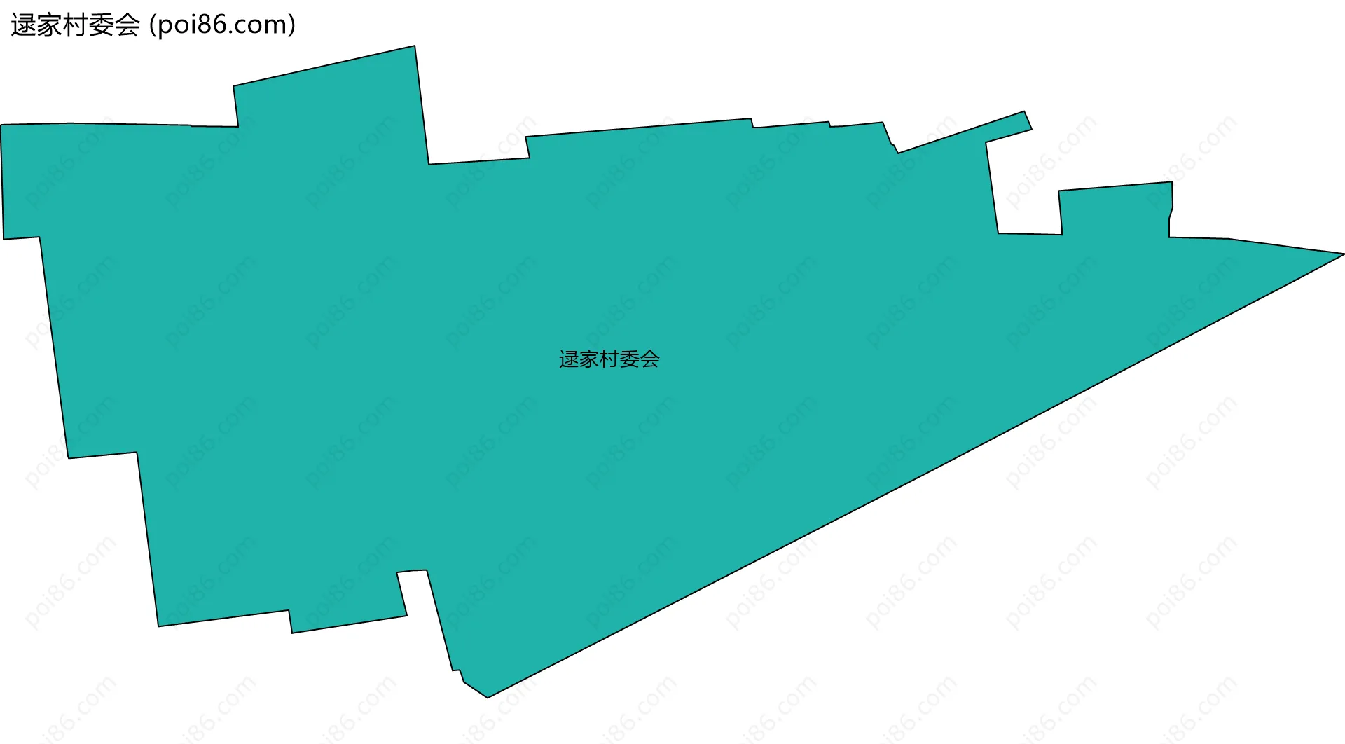 逯家村委会边界地图