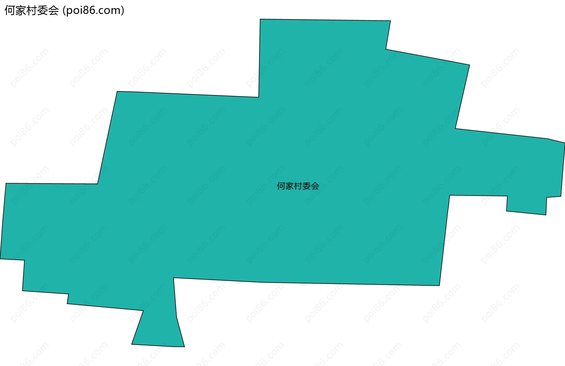 何家村委会边界地图