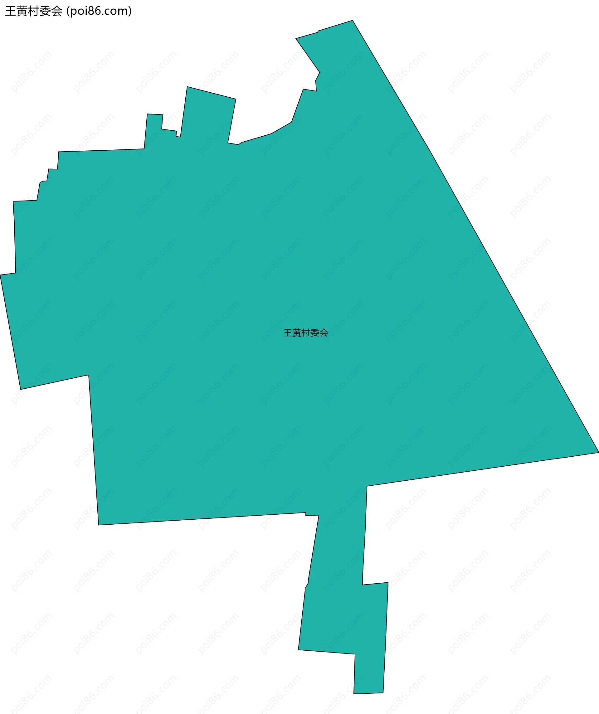 王黄村委会边界地图