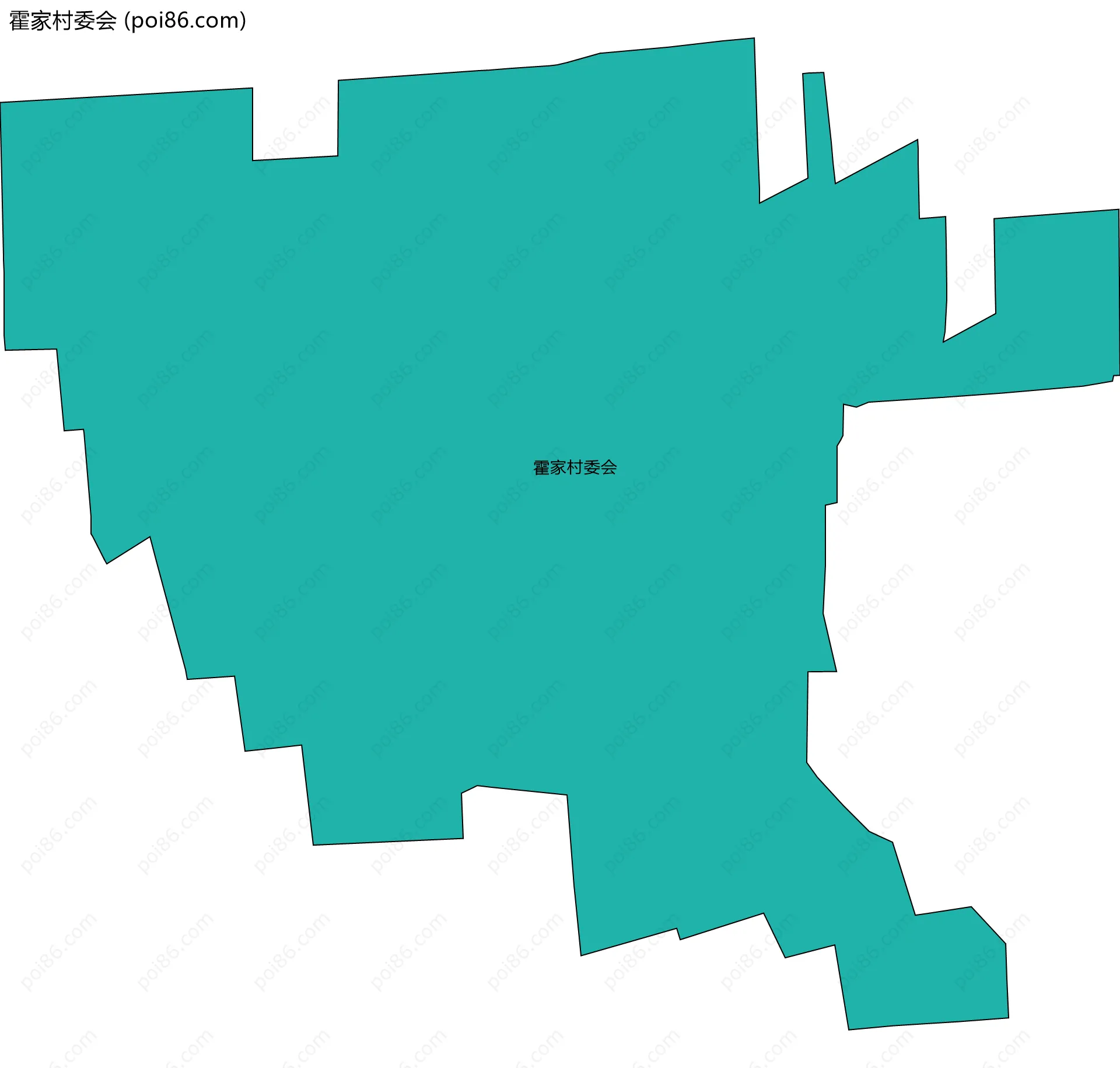 霍家村委会边界地图