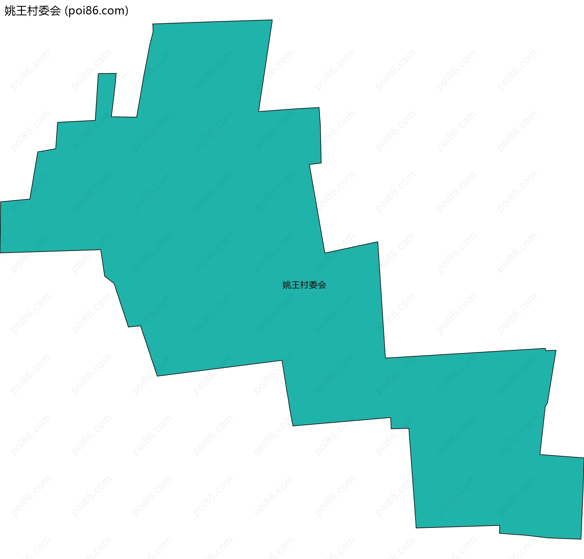 姚王村委会边界地图