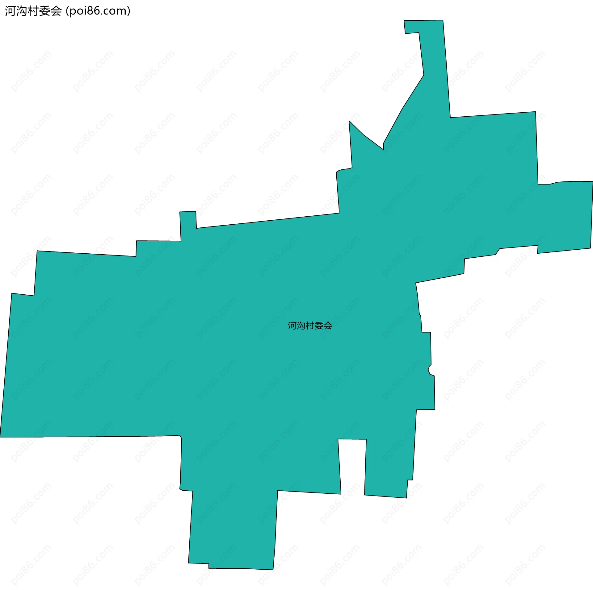 河沟村委会边界地图