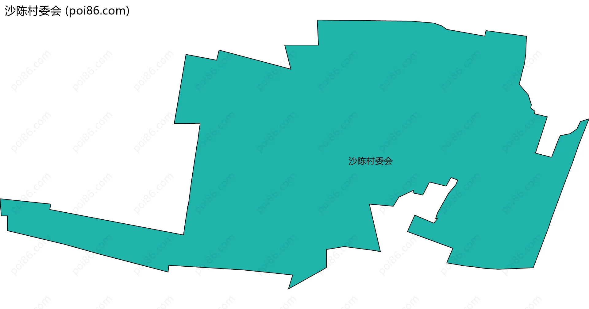 沙陈村委会边界地图
