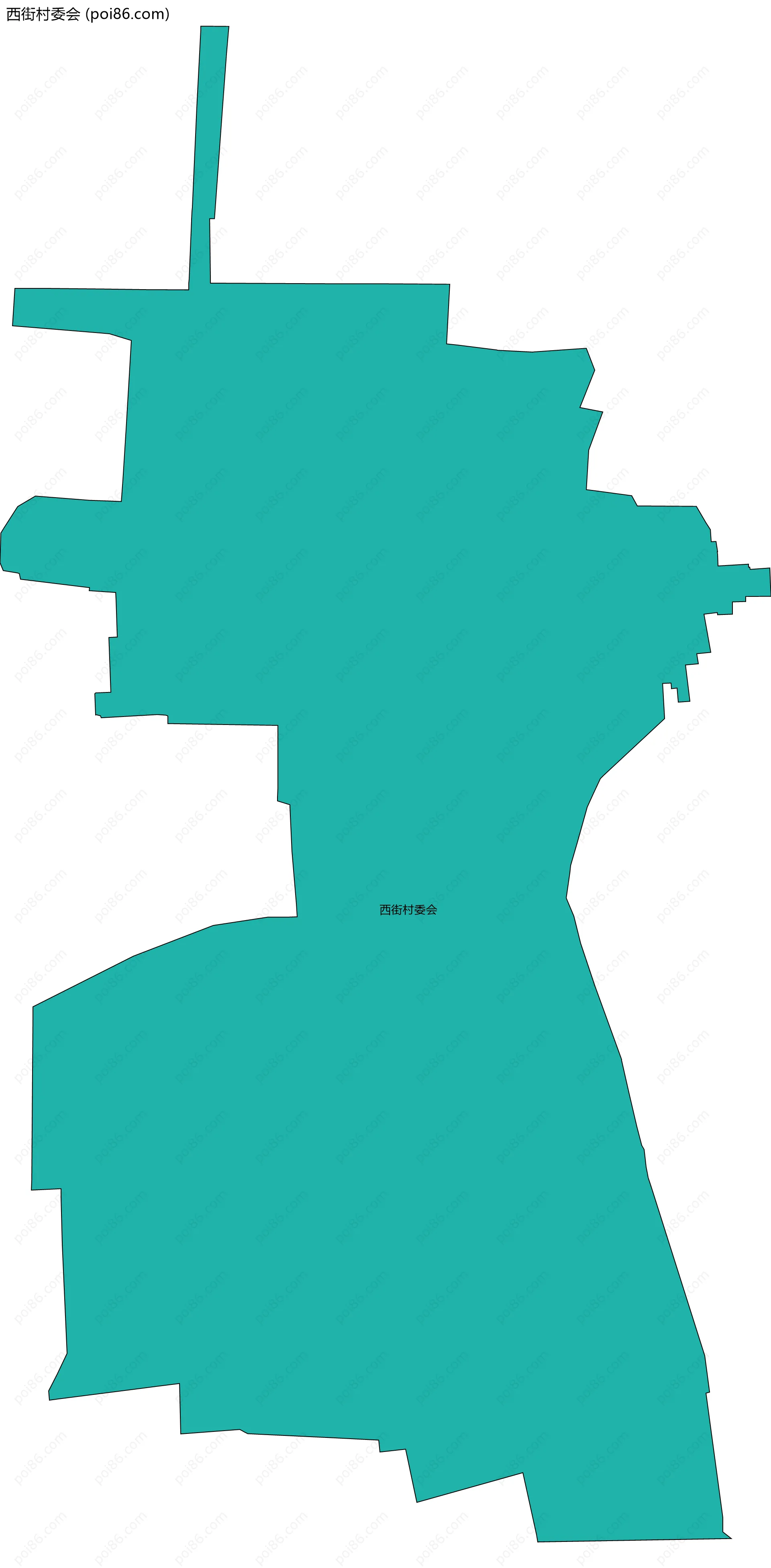西街村委会边界地图