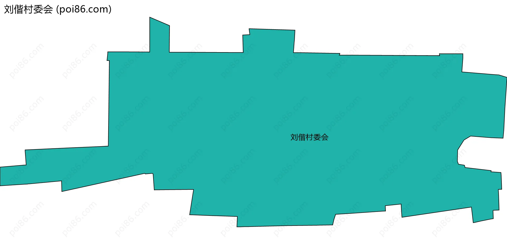 刘偕村委会边界地图