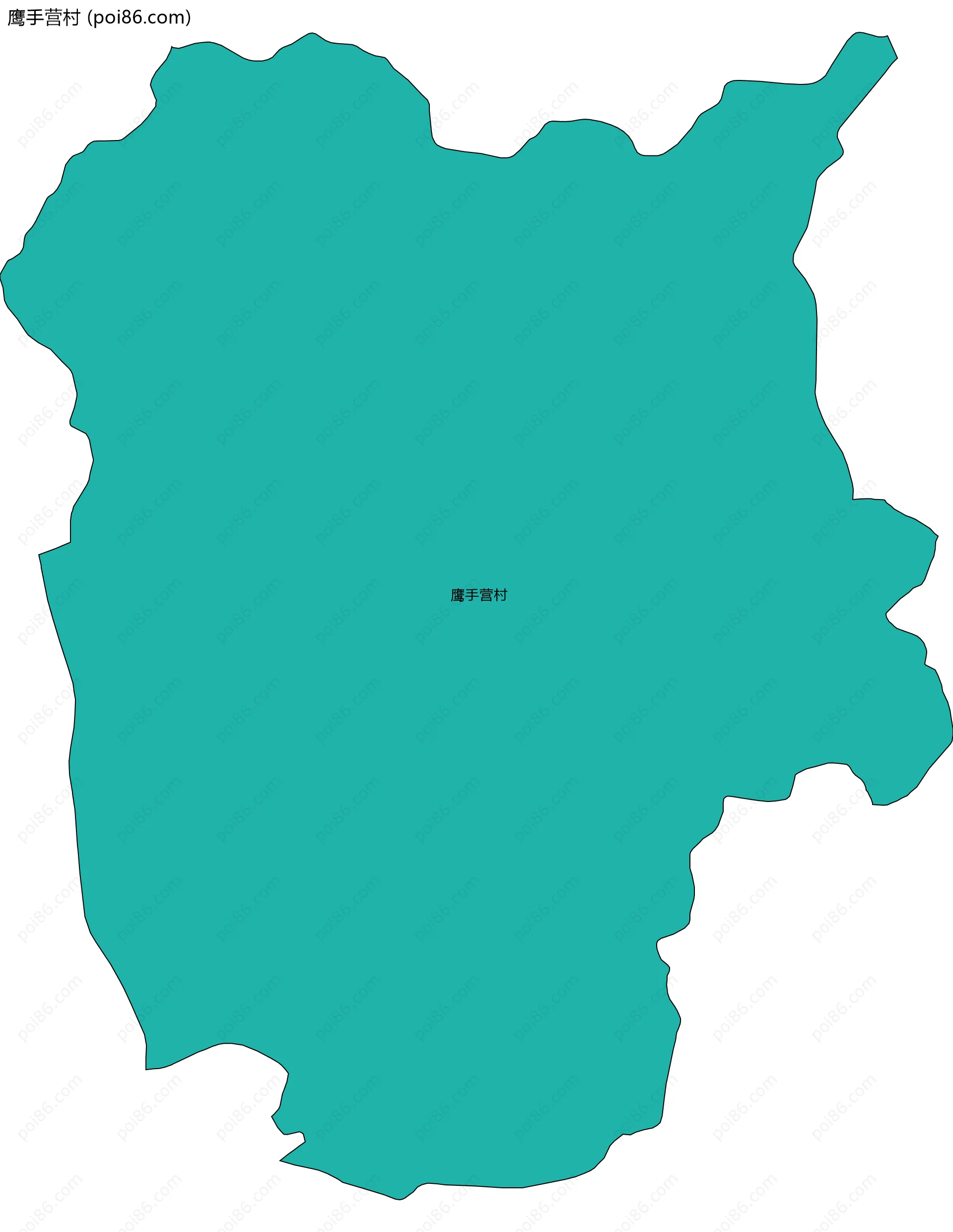 鹰手营村边界地图