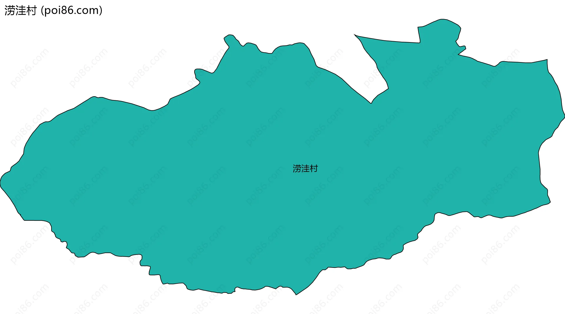 涝洼村边界地图