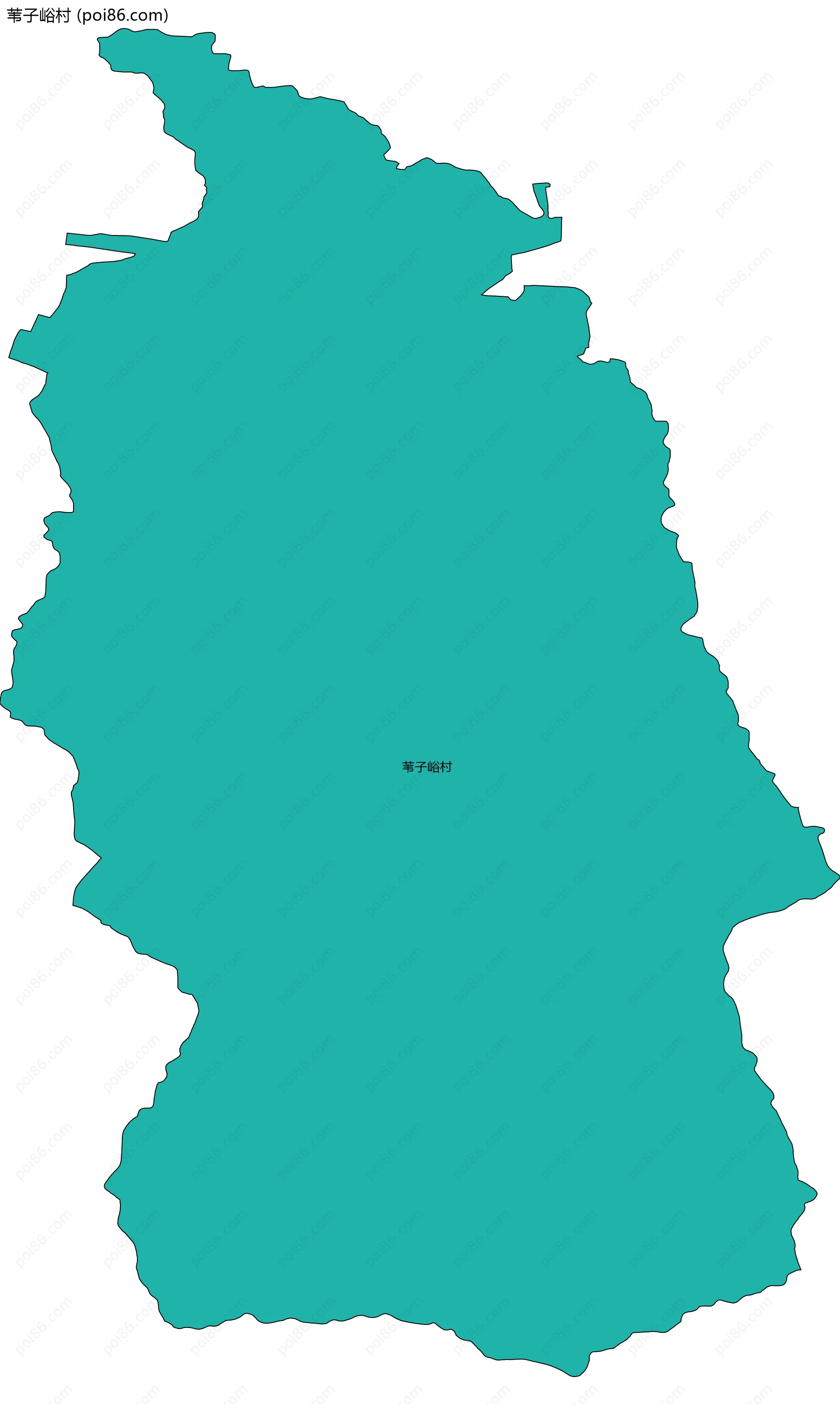 苇子峪村边界地图