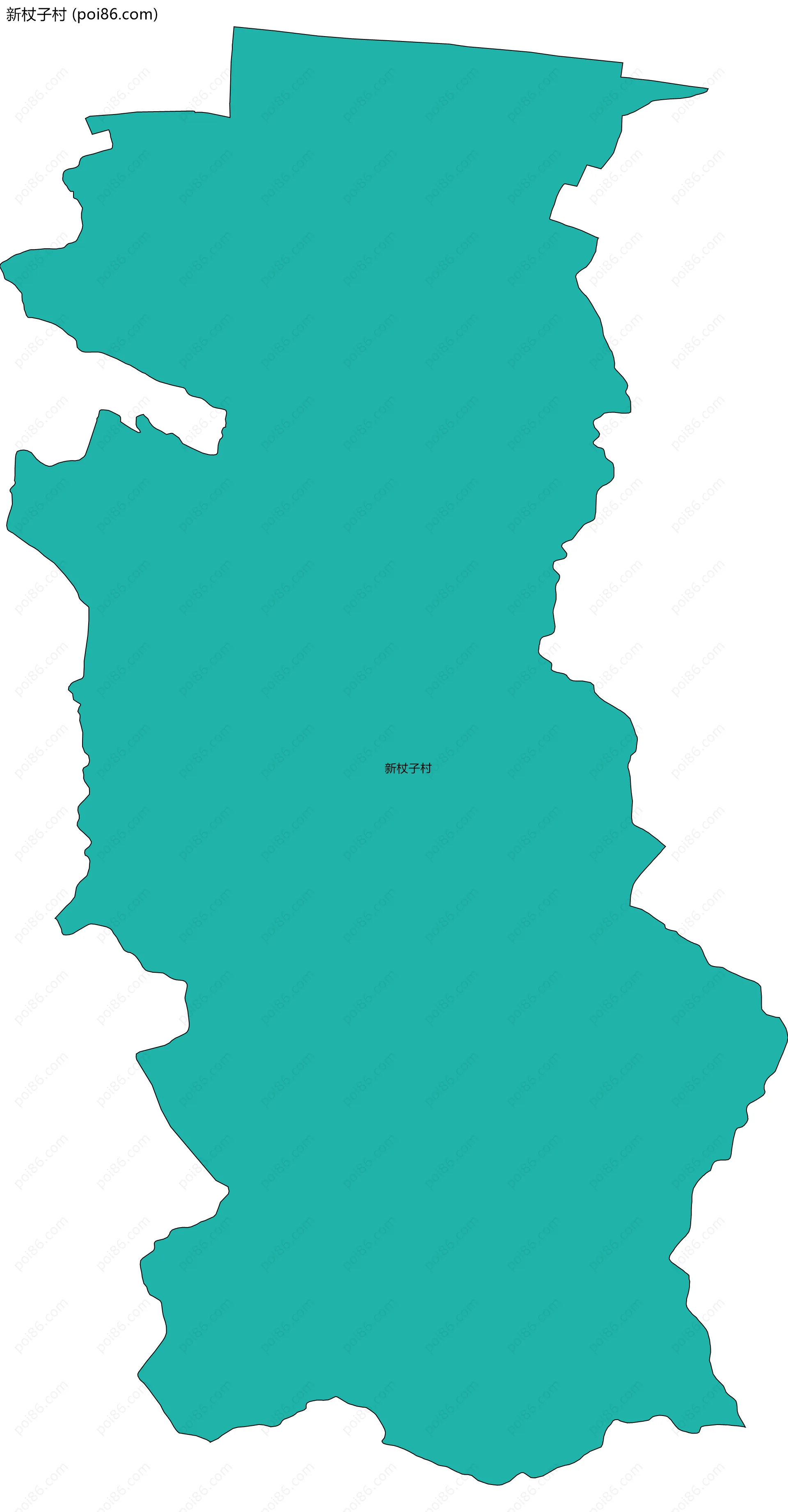 新杖子村边界地图