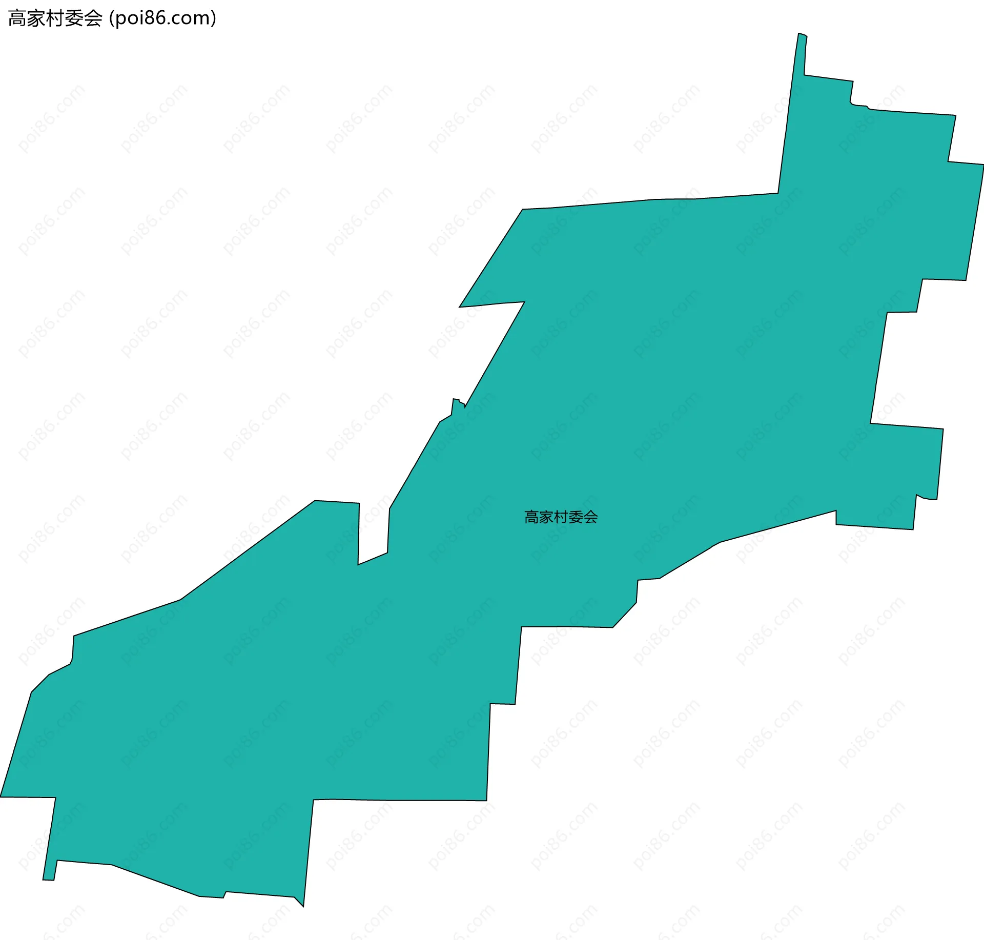 高家村委会边界地图