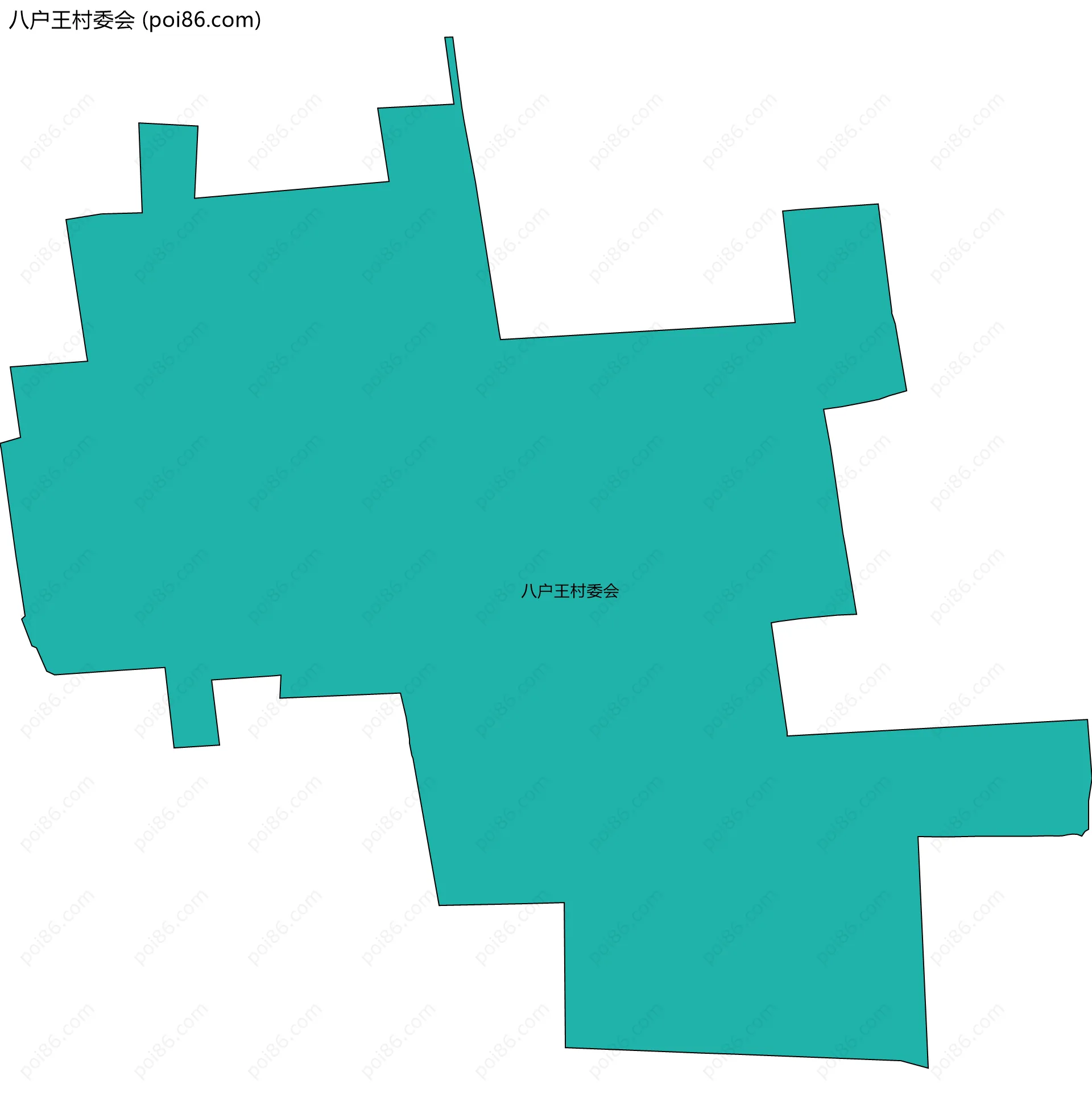 八户王村委会边界地图