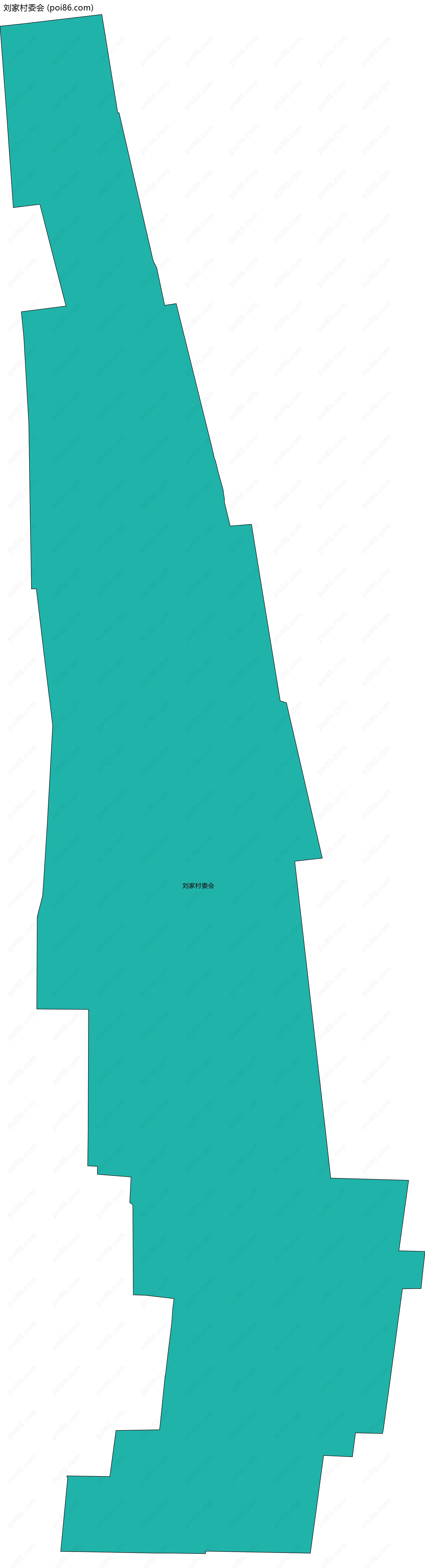 刘家村委会边界地图