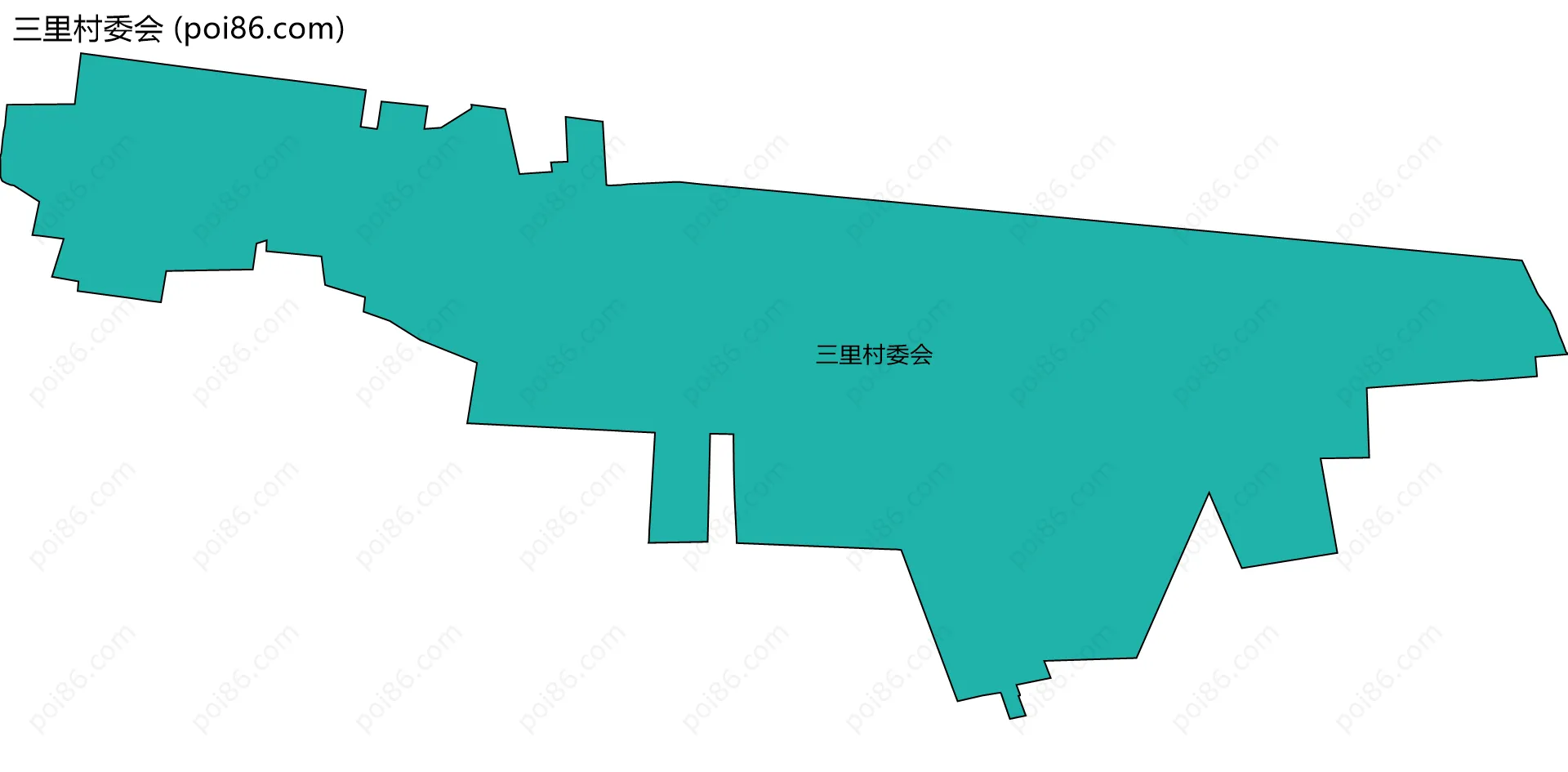 三里村委会边界地图