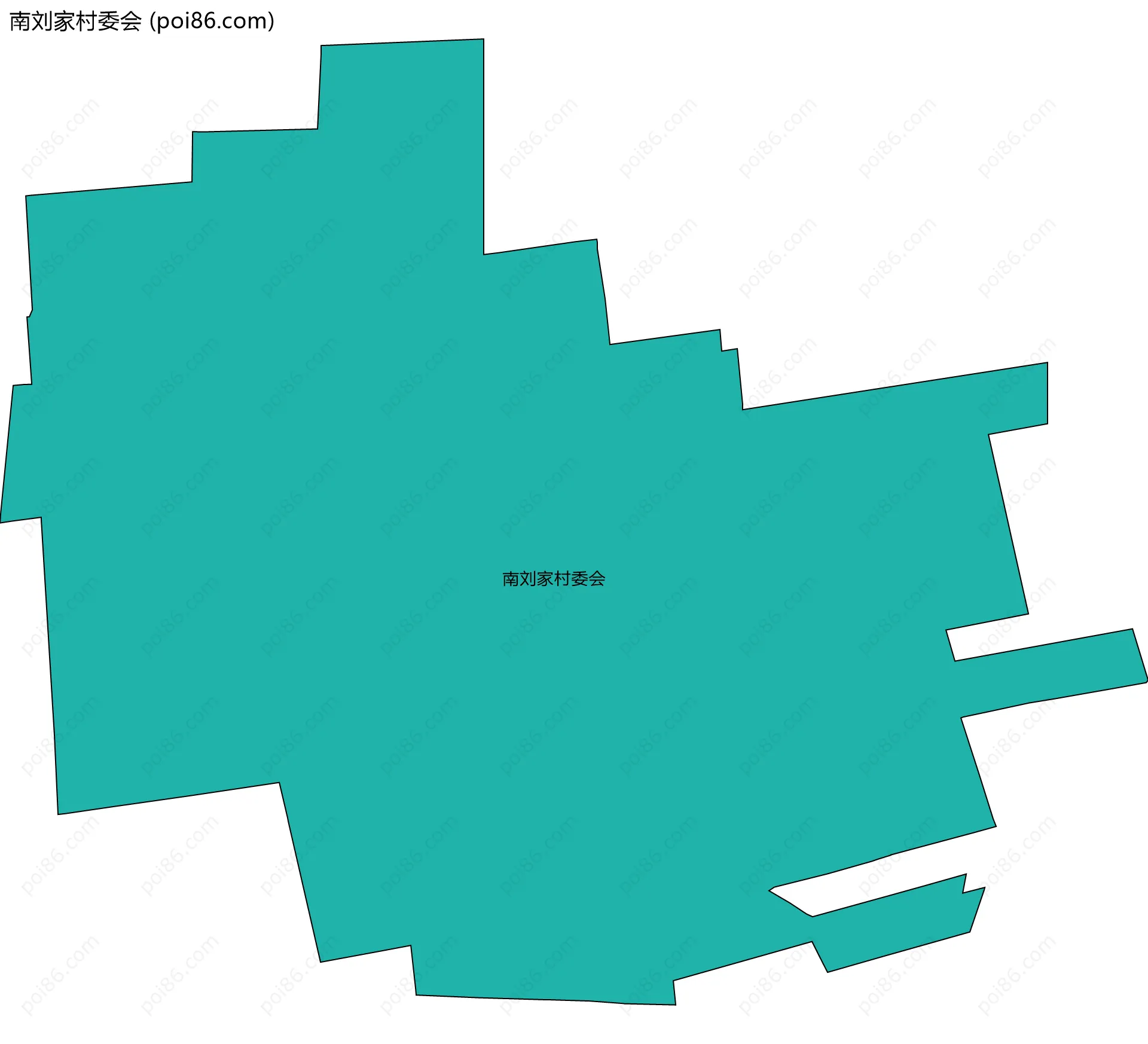 南刘家村委会边界地图