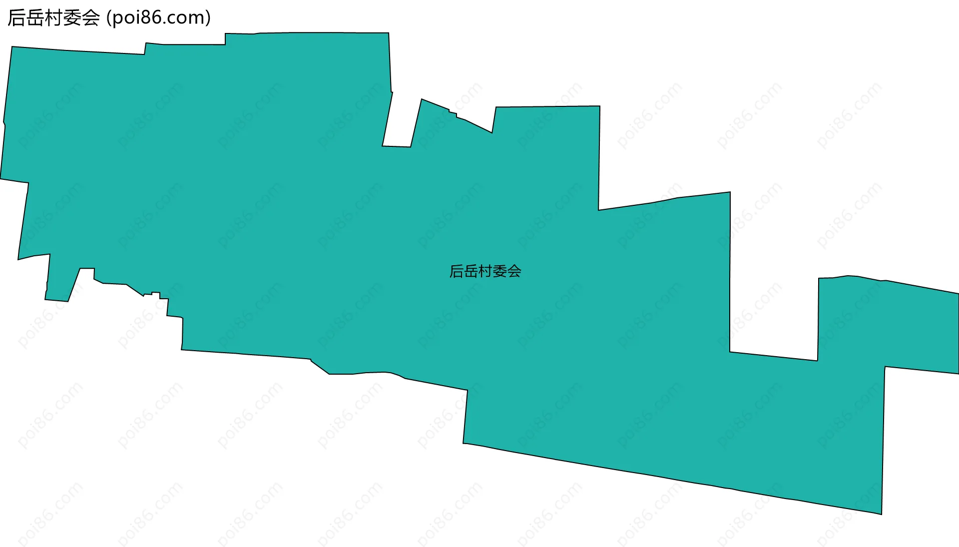 后岳村委会边界地图