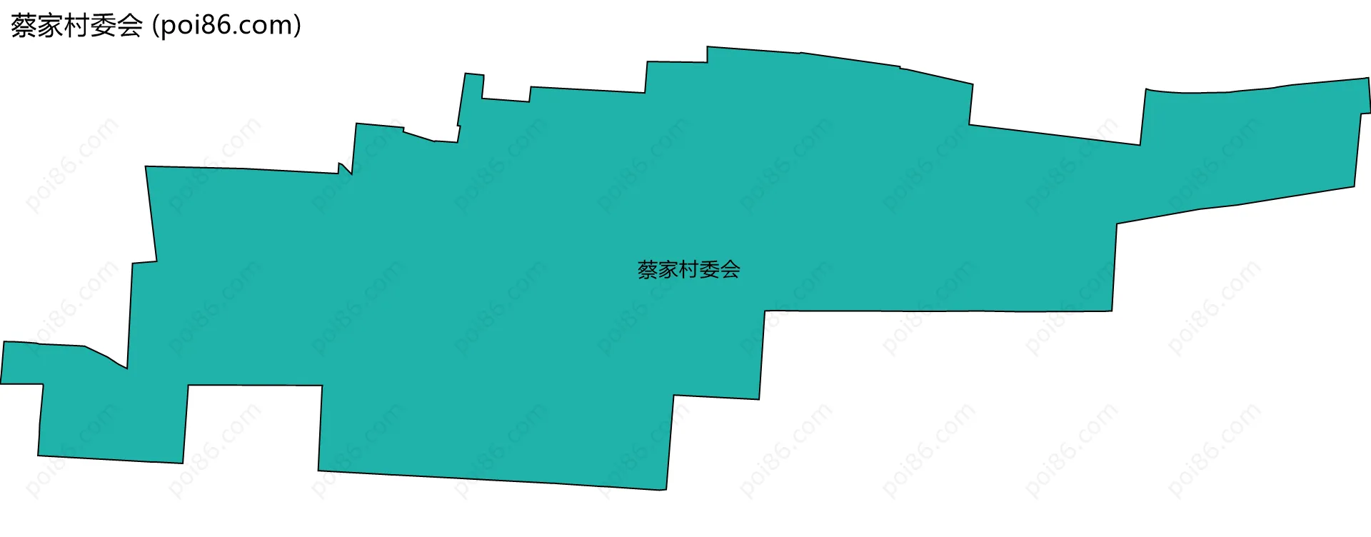 蔡家村委会边界地图