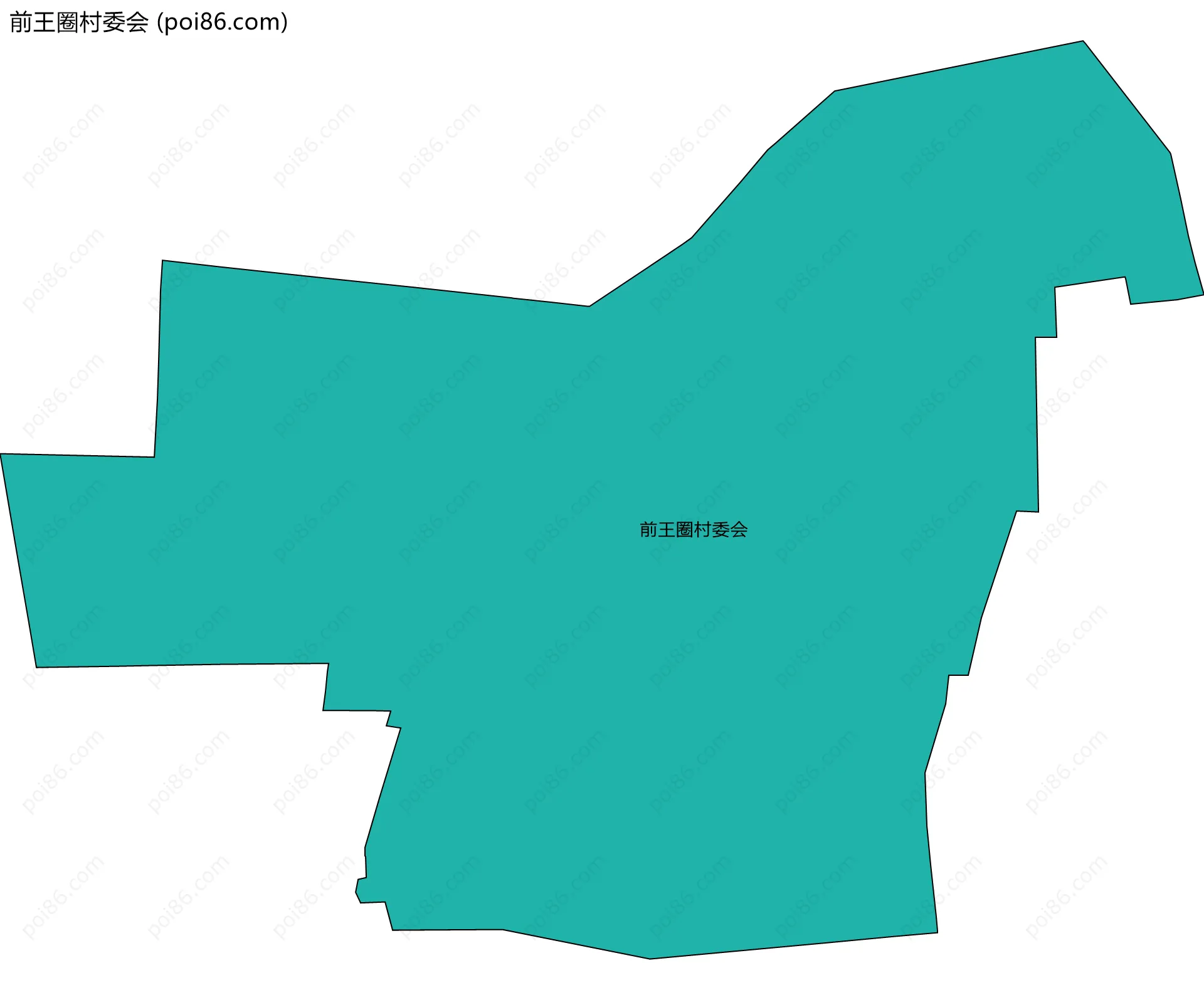 前王圈村委会边界地图