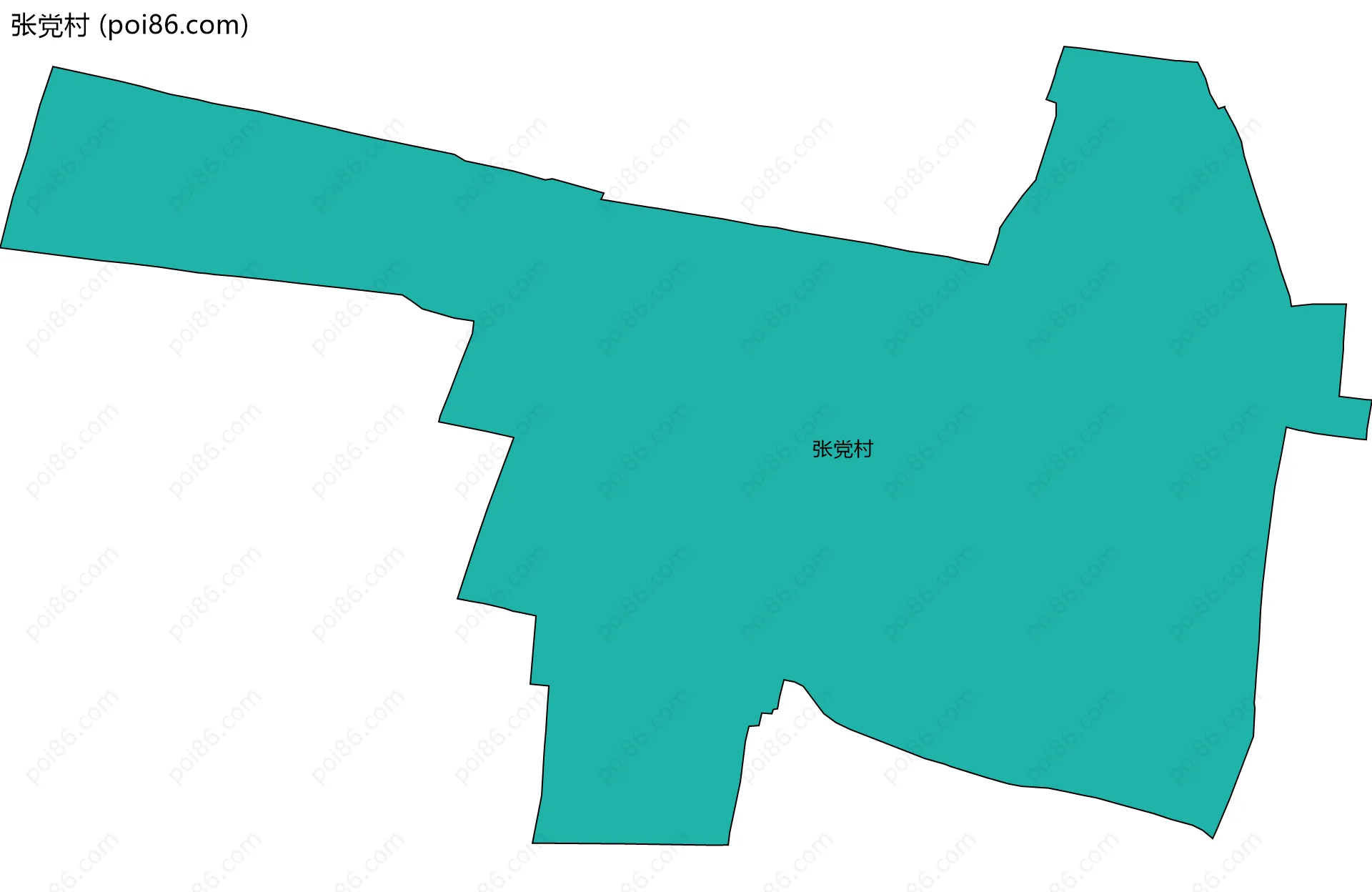 张党村边界地图