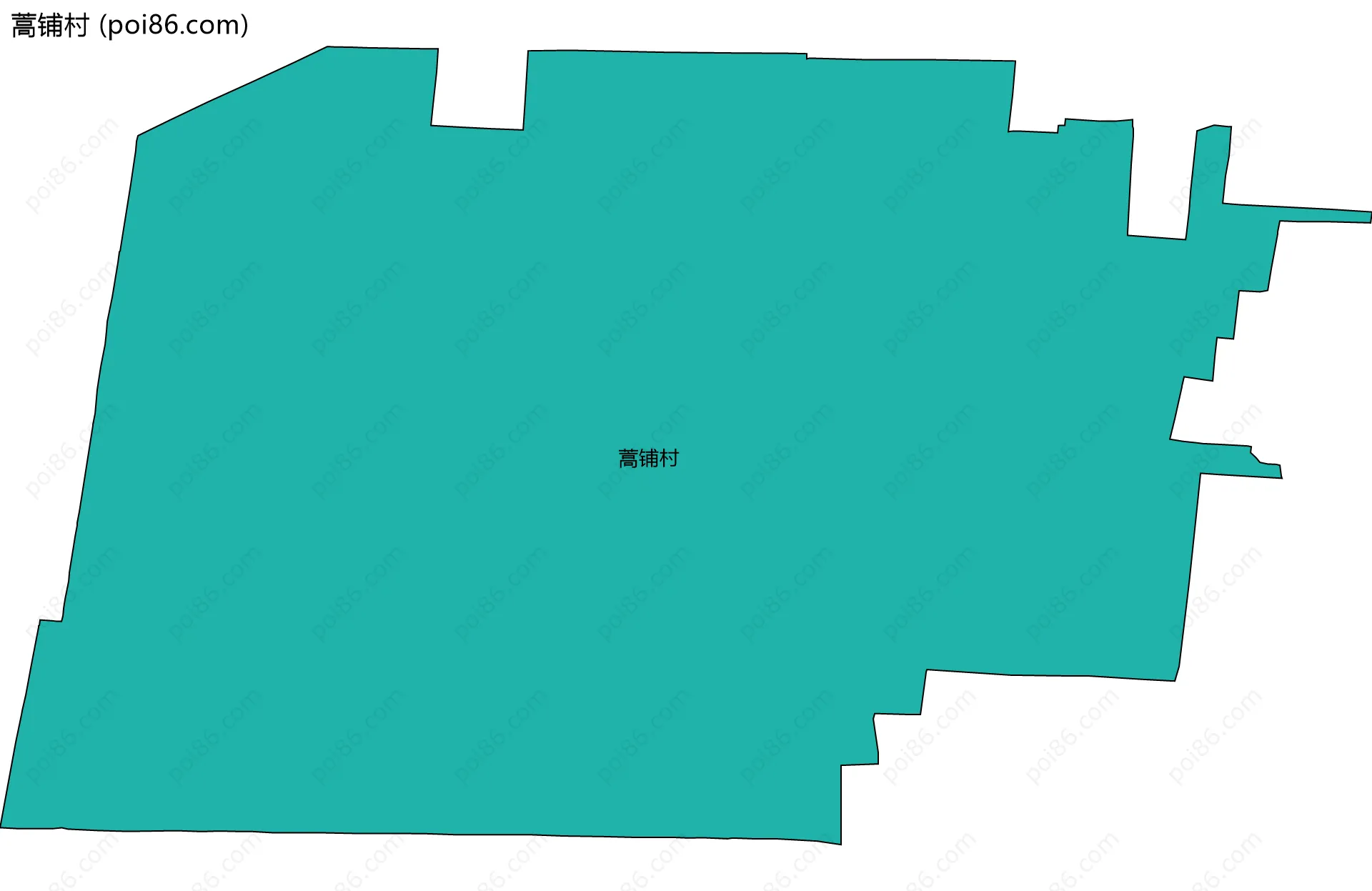 蒿铺村边界地图