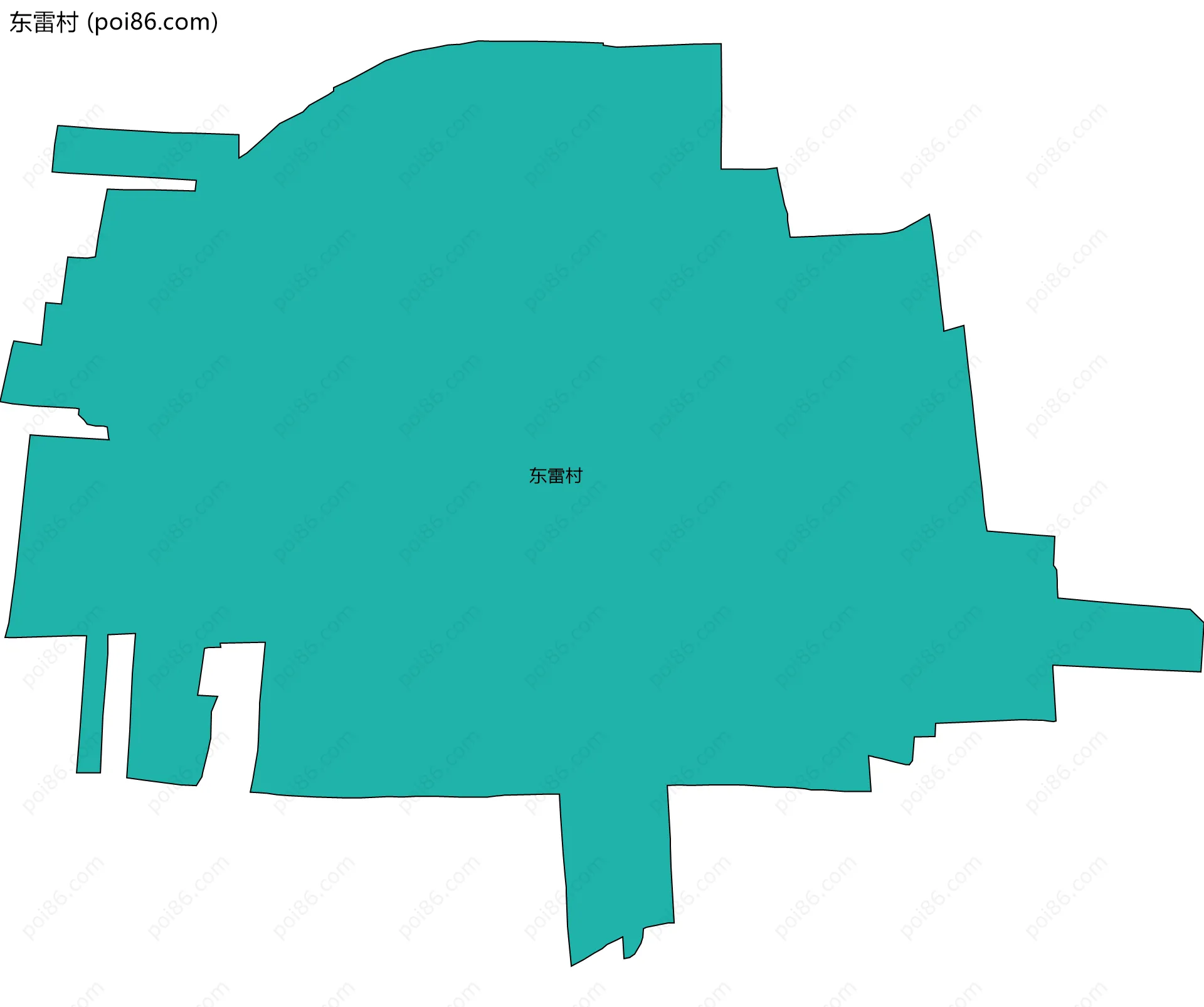 东雷村边界地图