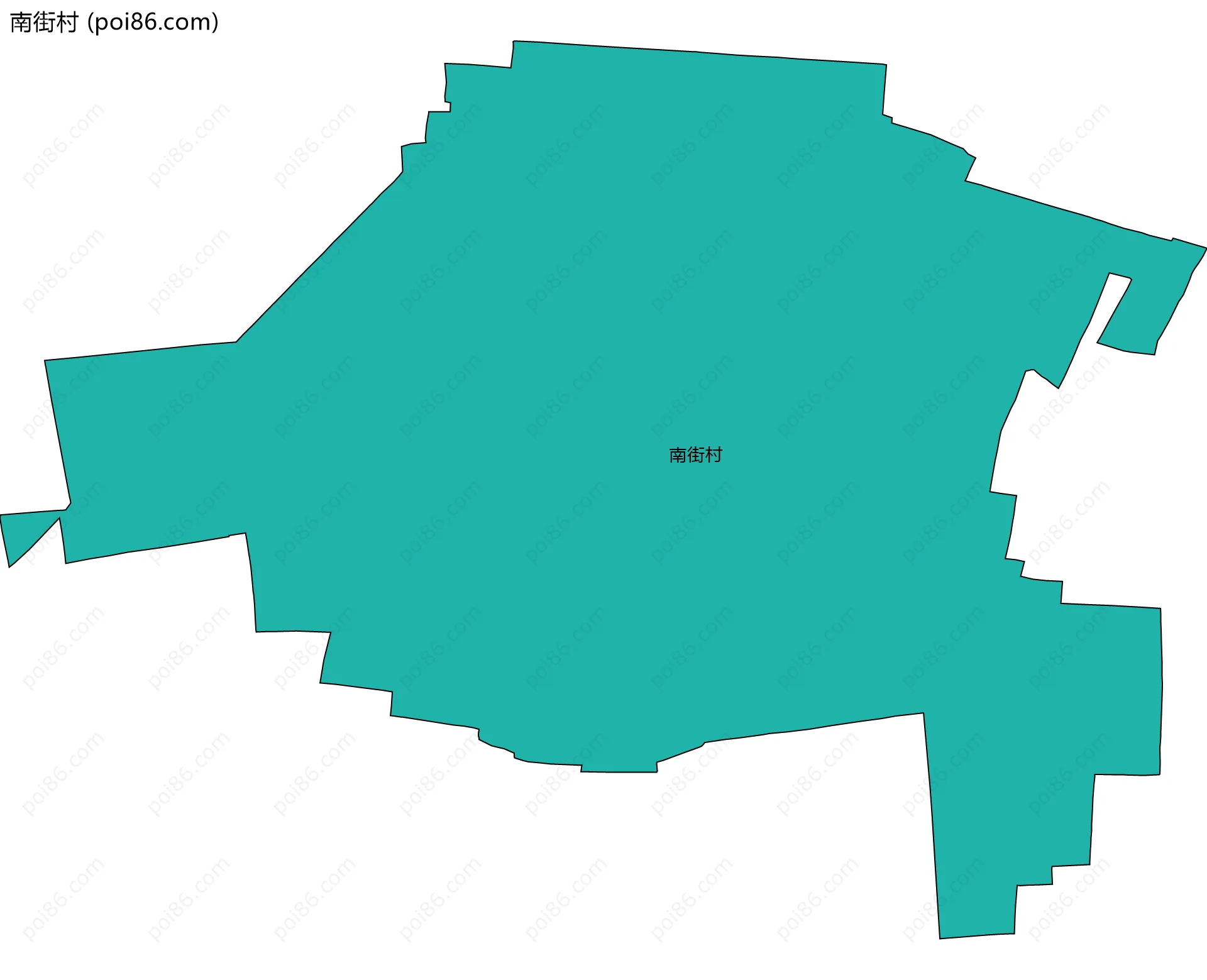 南街村边界地图