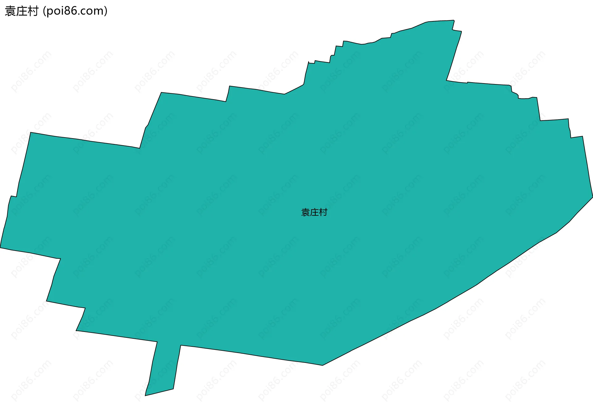 袁庄村边界地图