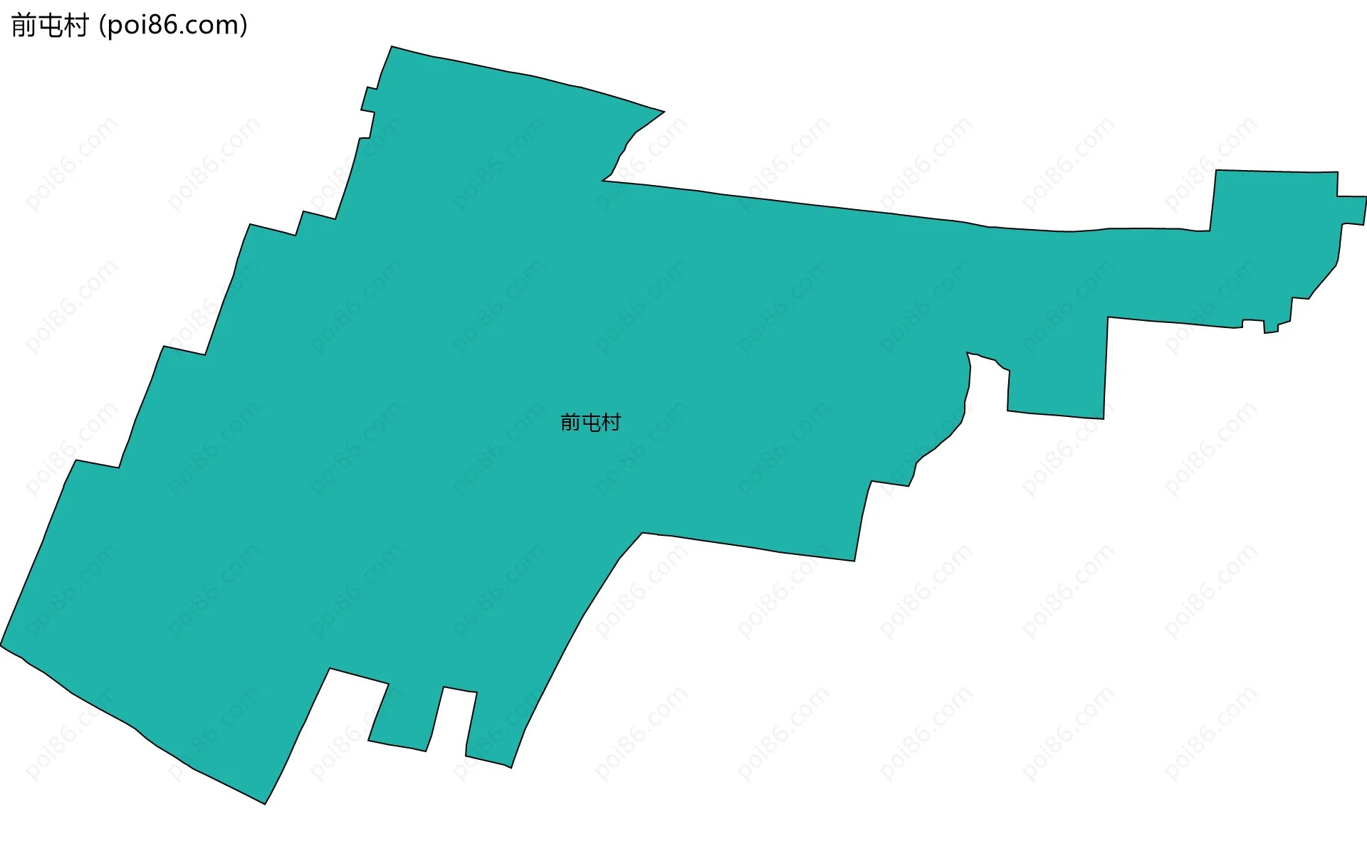 前屯村边界地图