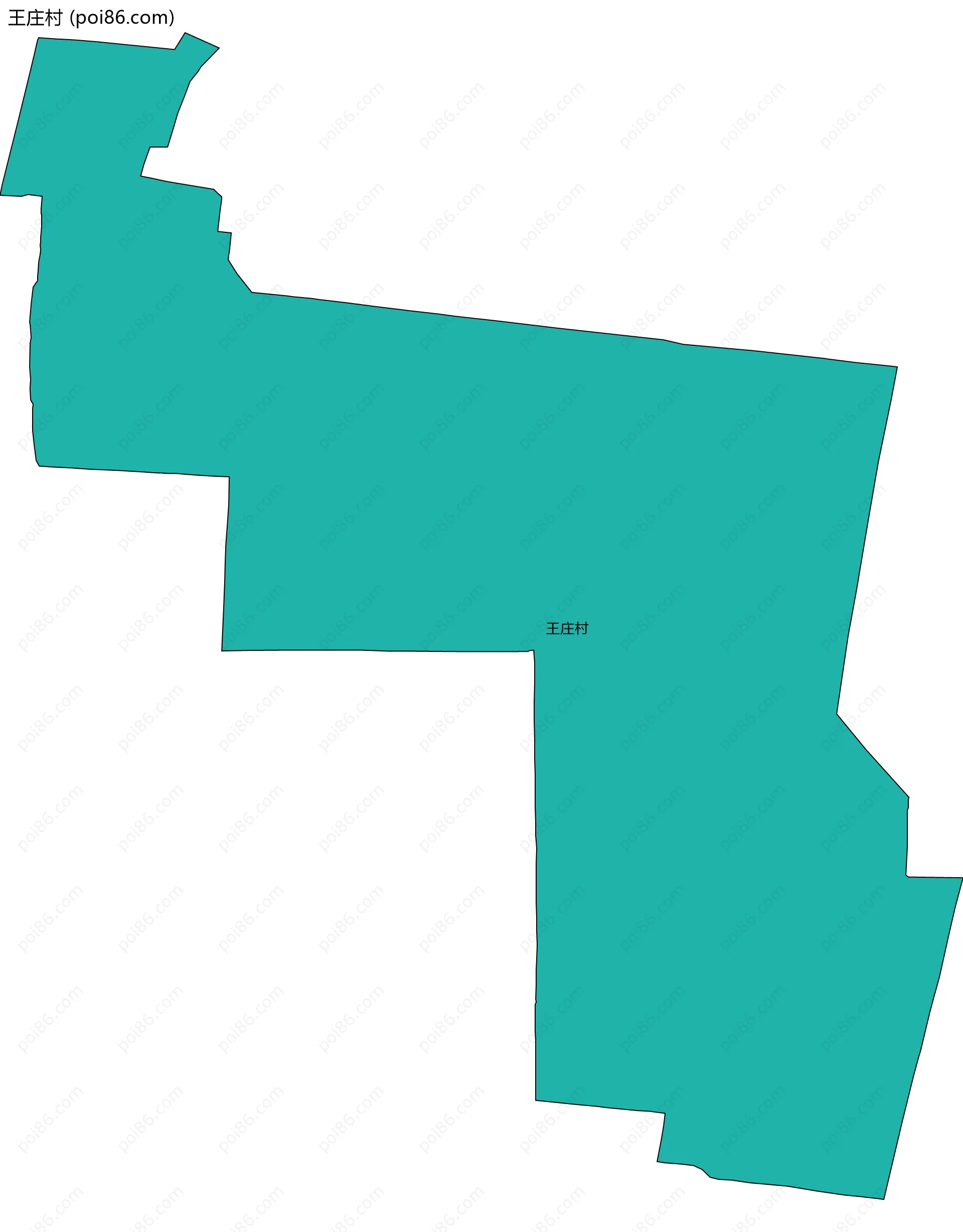 王庄村边界地图