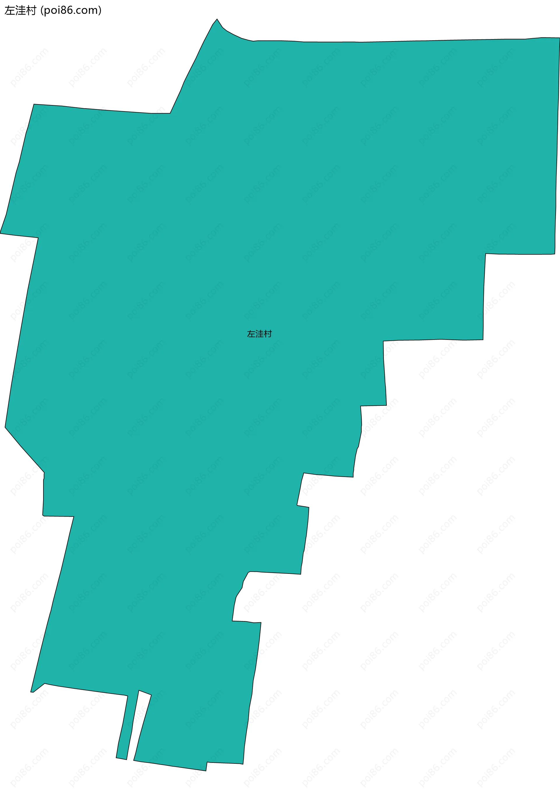 左洼村边界地图