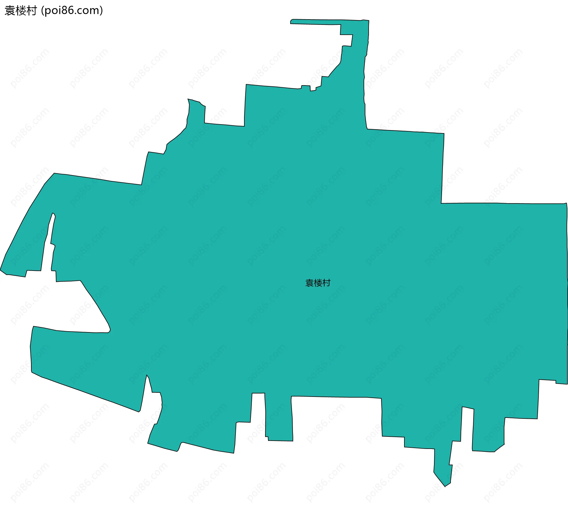 袁楼村边界地图