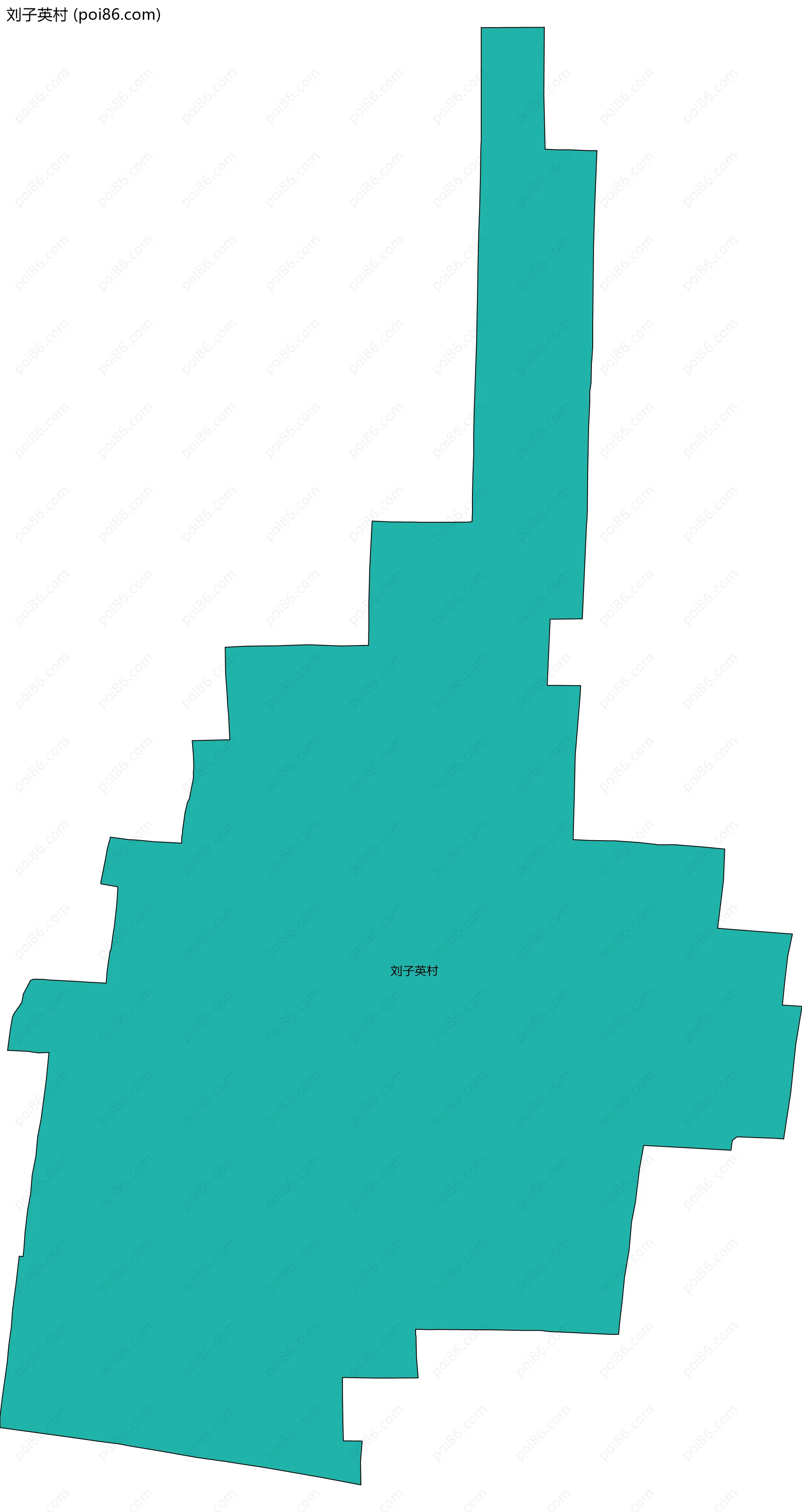 刘子英村边界地图