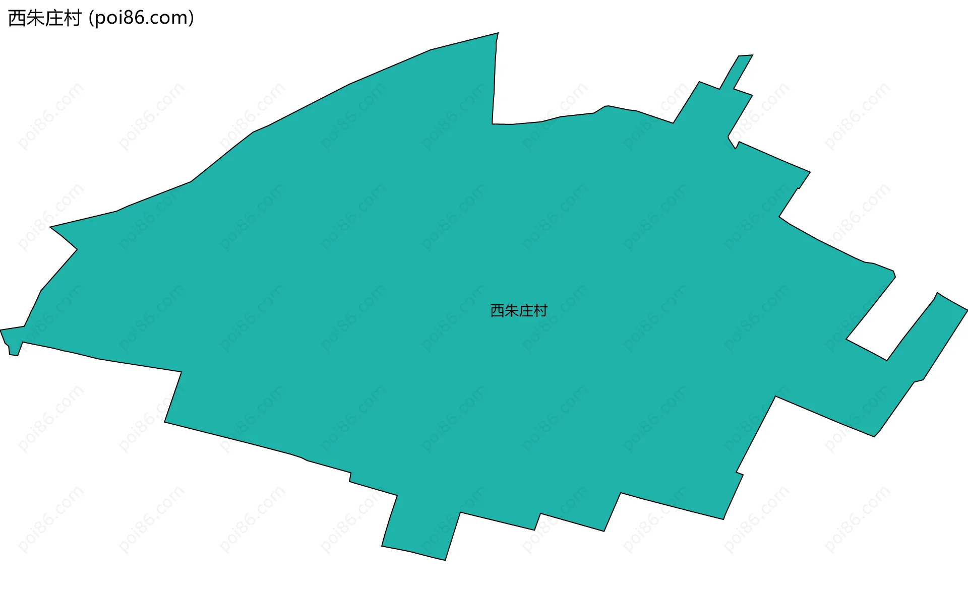 西朱庄村边界地图
