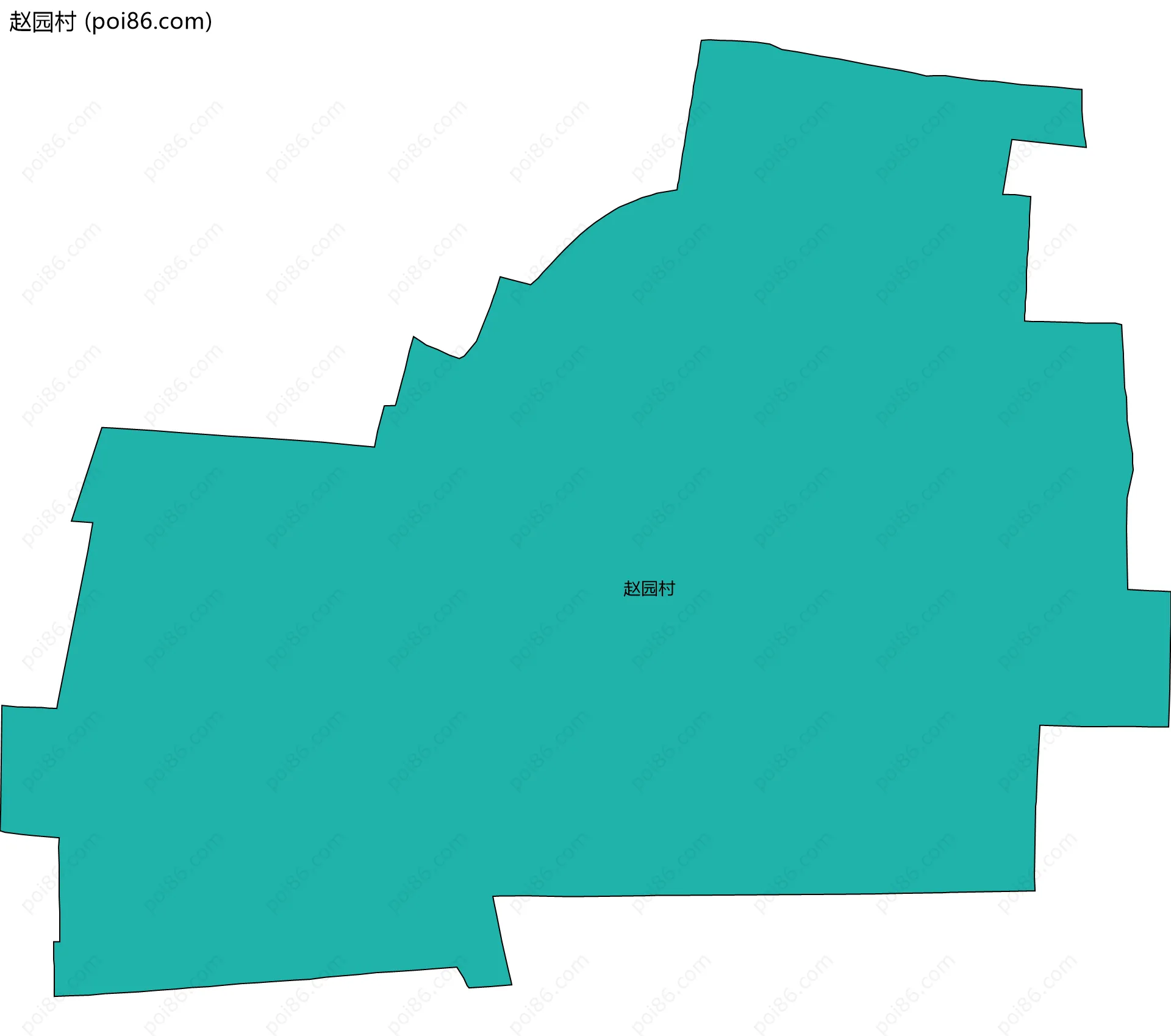 赵园村边界地图