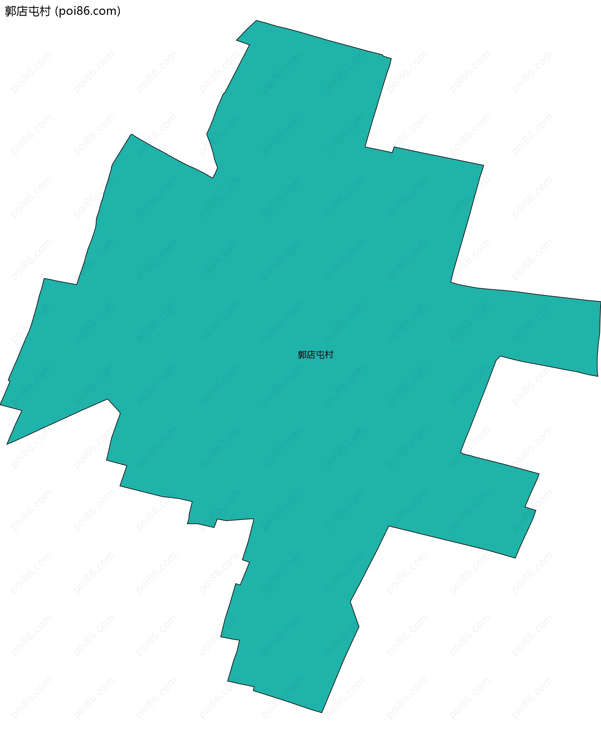 郭店屯村边界地图