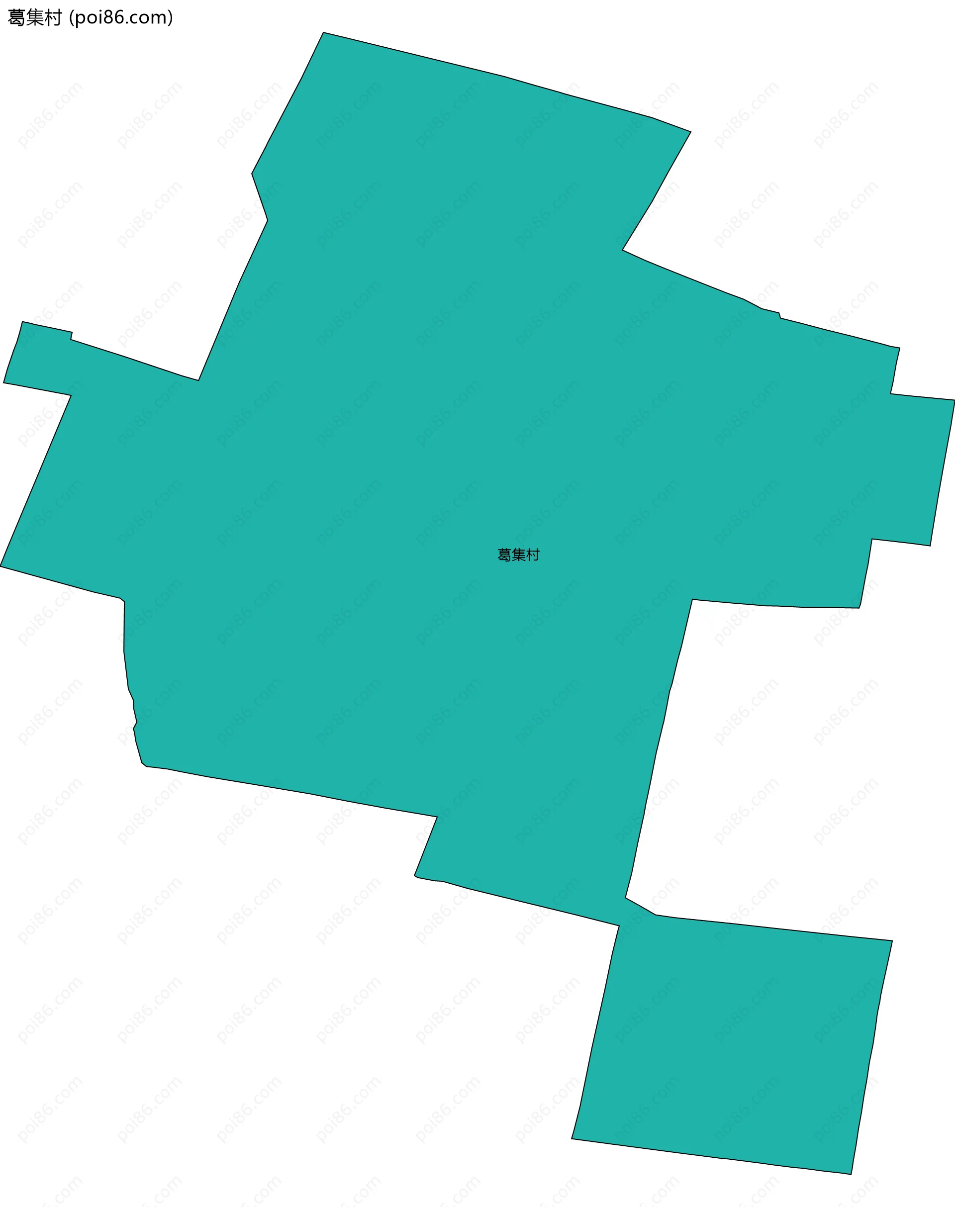 葛集村边界地图