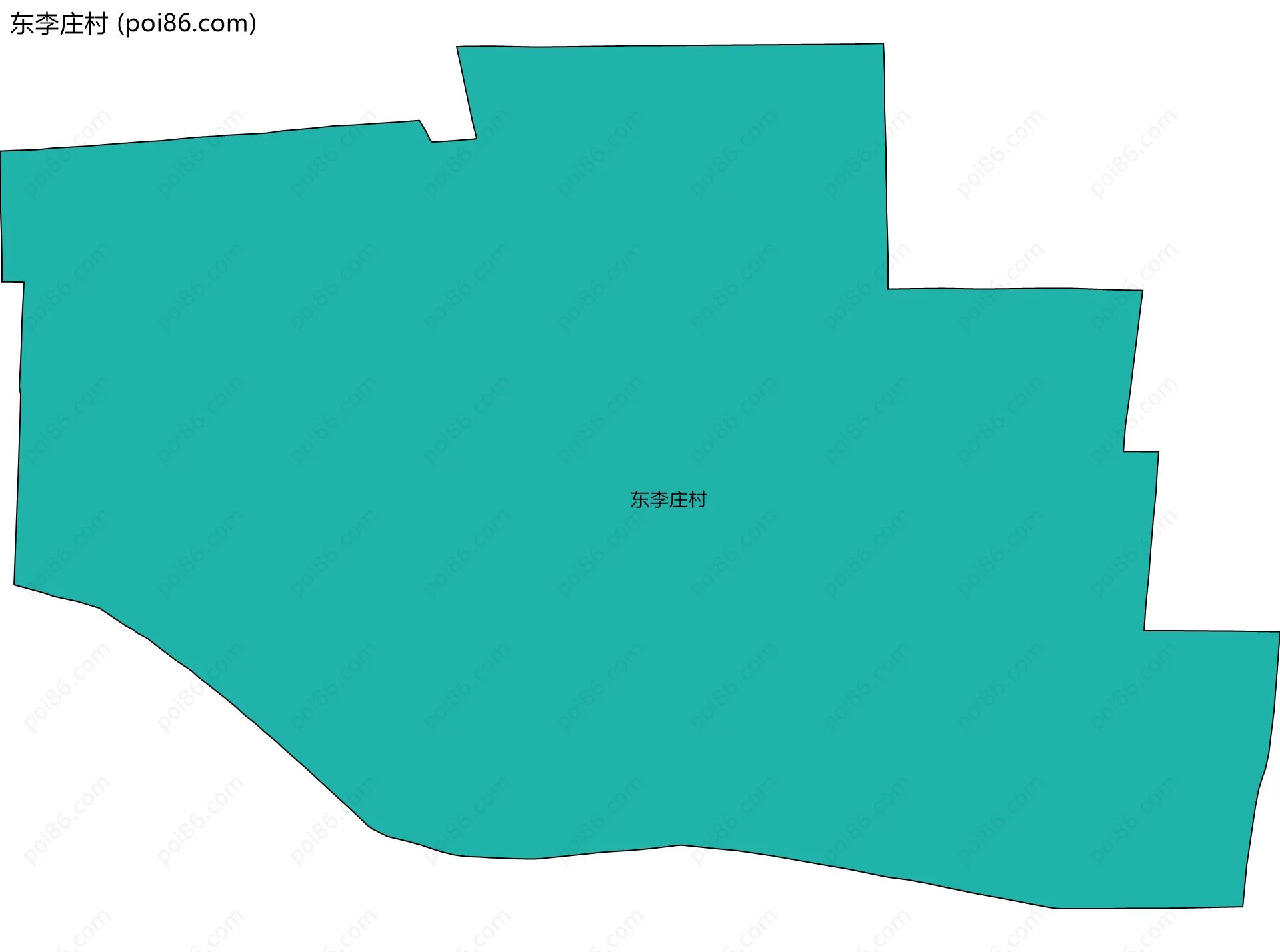 东李庄村边界地图