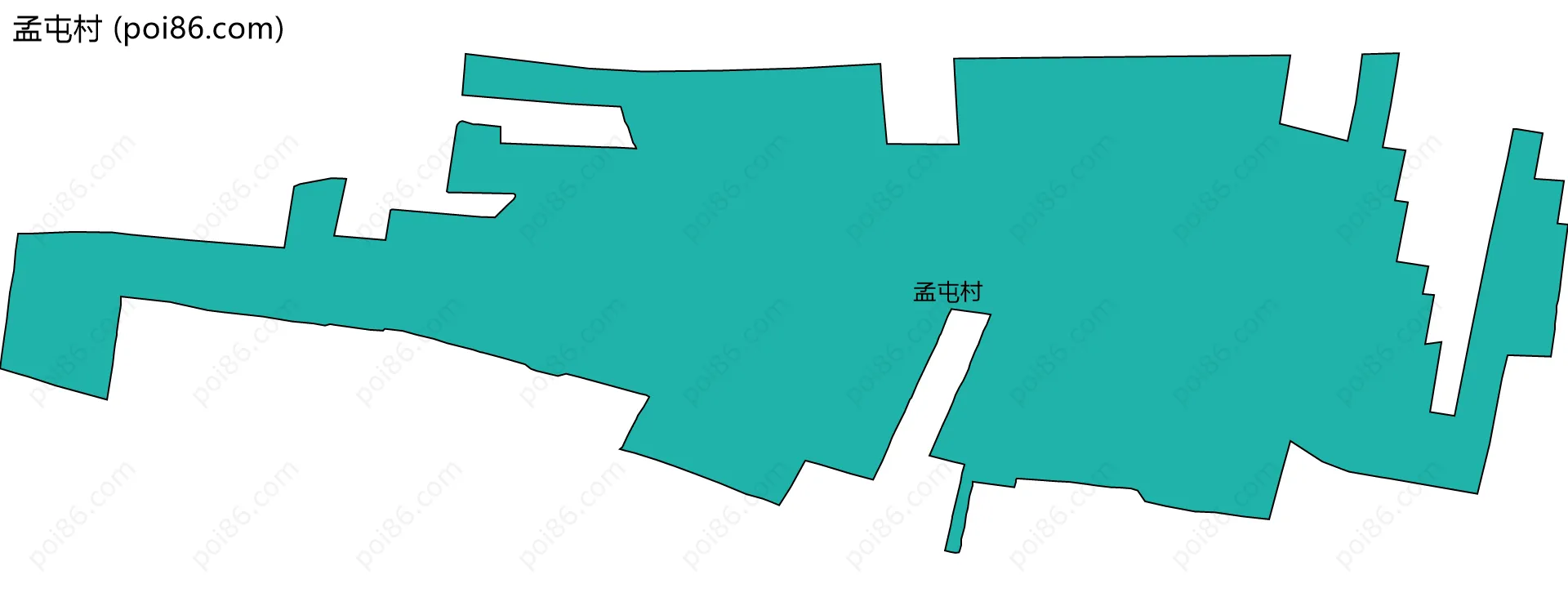 孟屯村边界地图