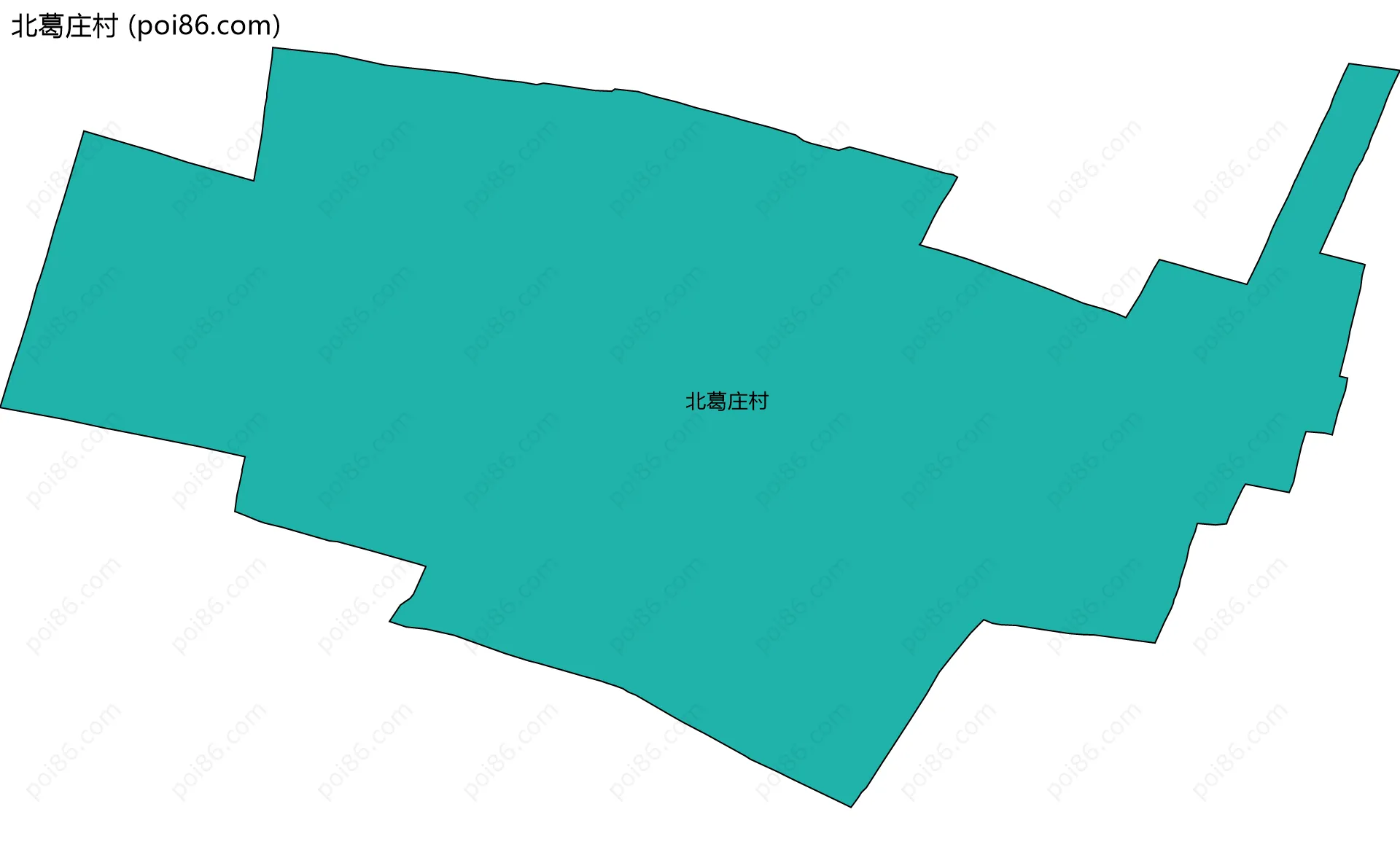 北葛庄村边界地图