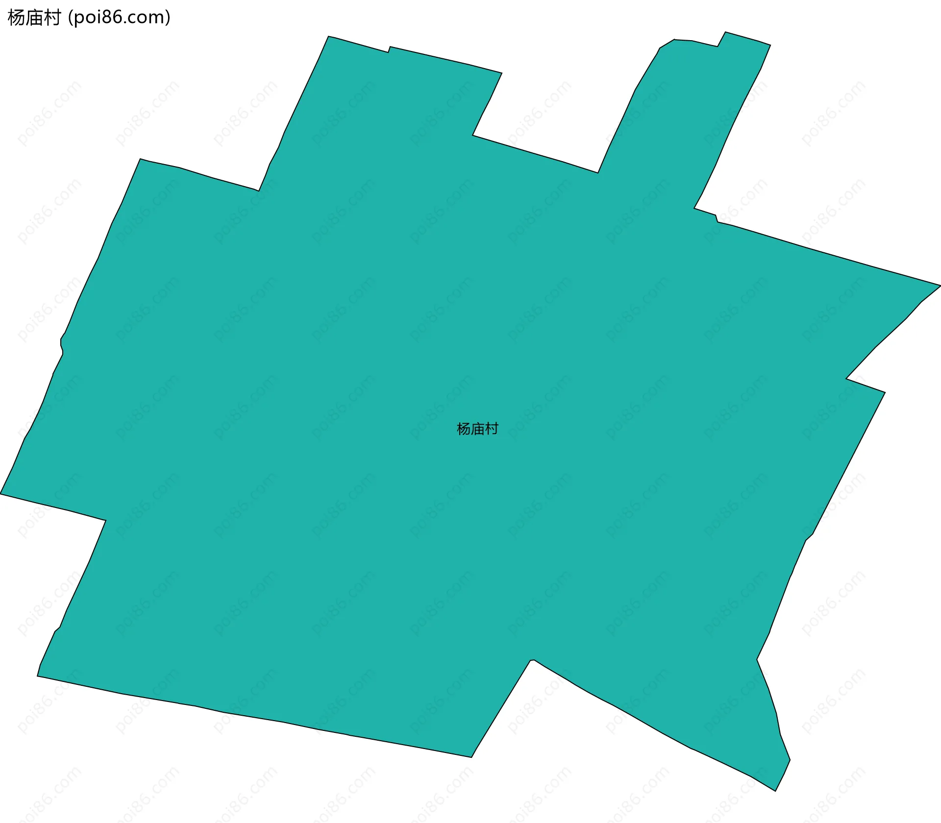 杨庙村边界地图