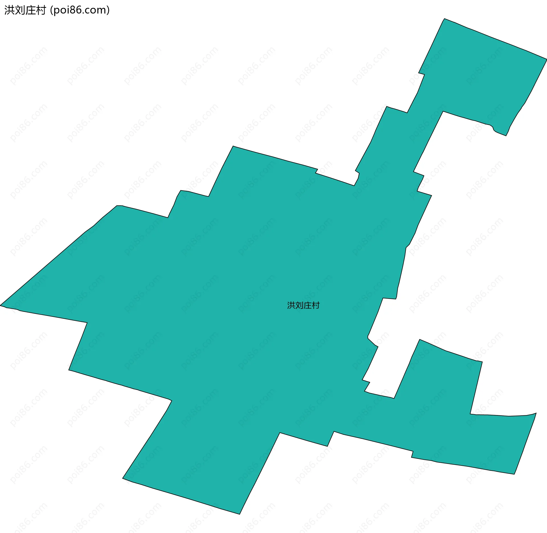 洪刘庄村边界地图