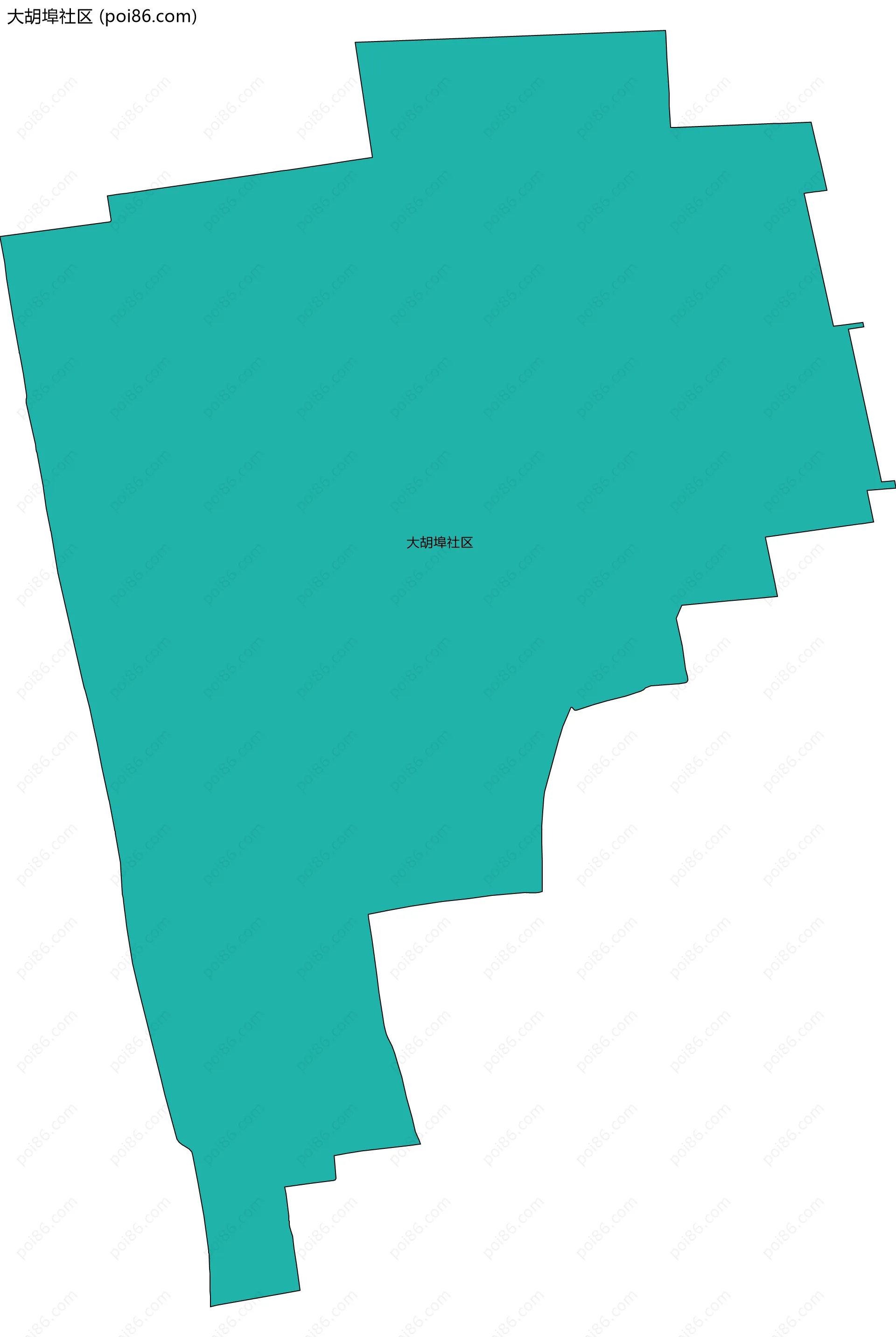 大胡埠社区边界地图